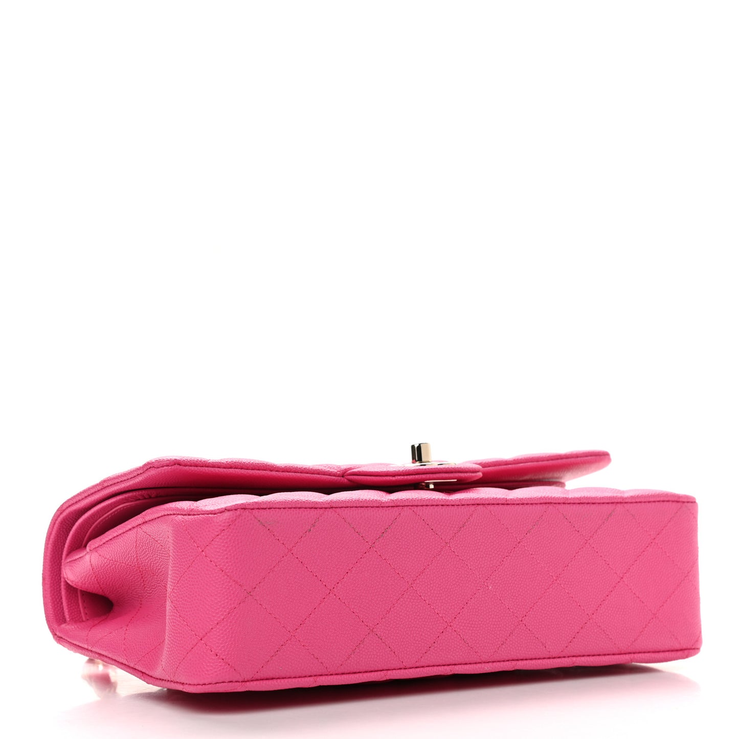 Caviar Quilted Medium Double Flap Dark Pink