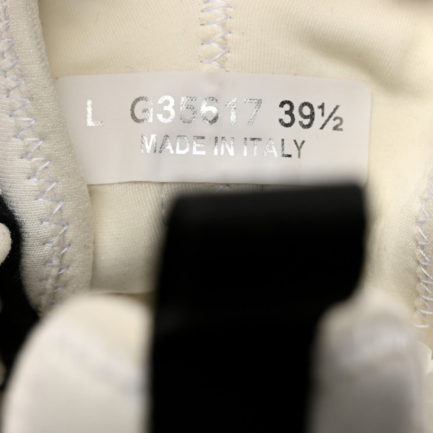 Velvet Calfskin Mixed Fibers CC Sneakers 39.5 Ivory Black