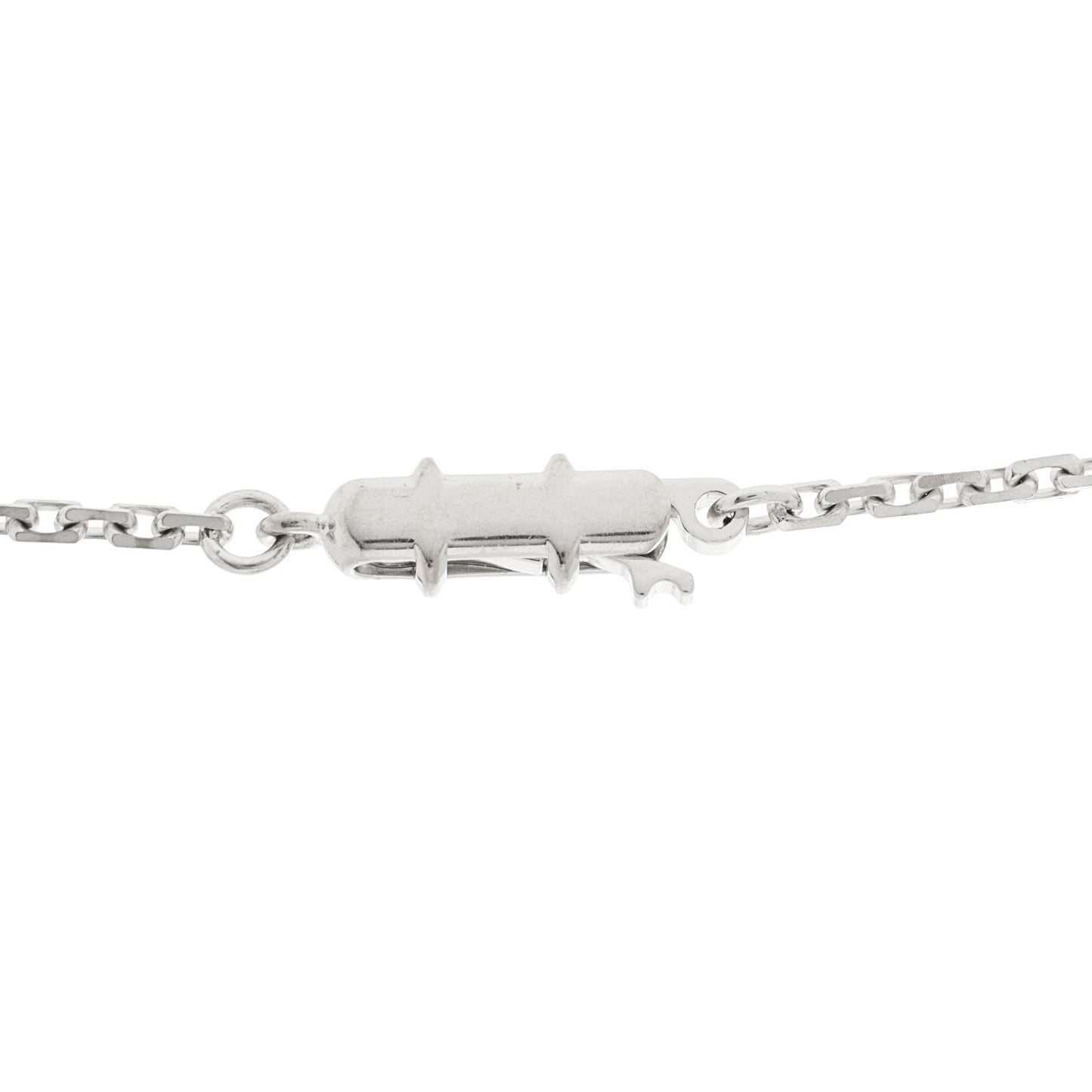 18K White Gold Diamond LOVE Paved Necklace