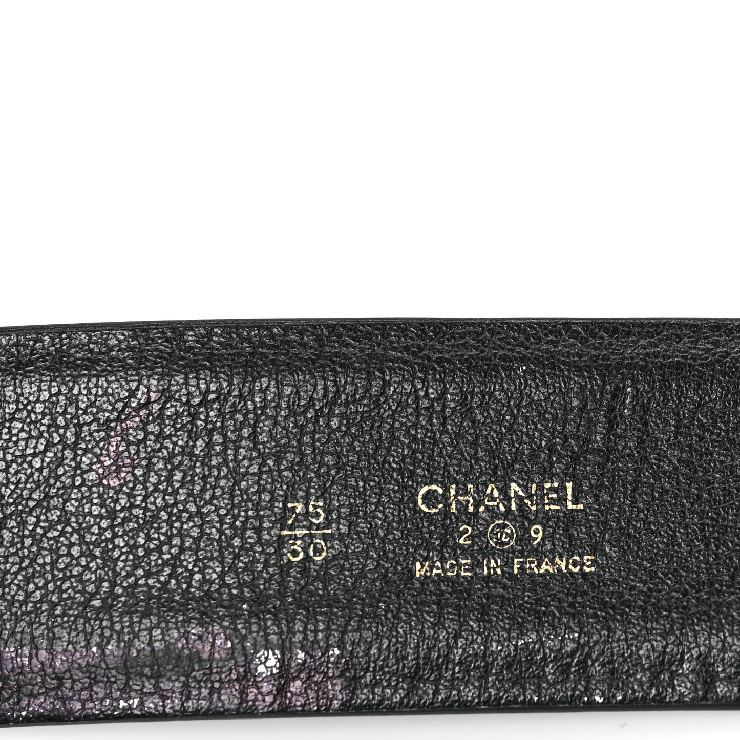 Lambskin Chain Square Buckle Belt 75 30 Black