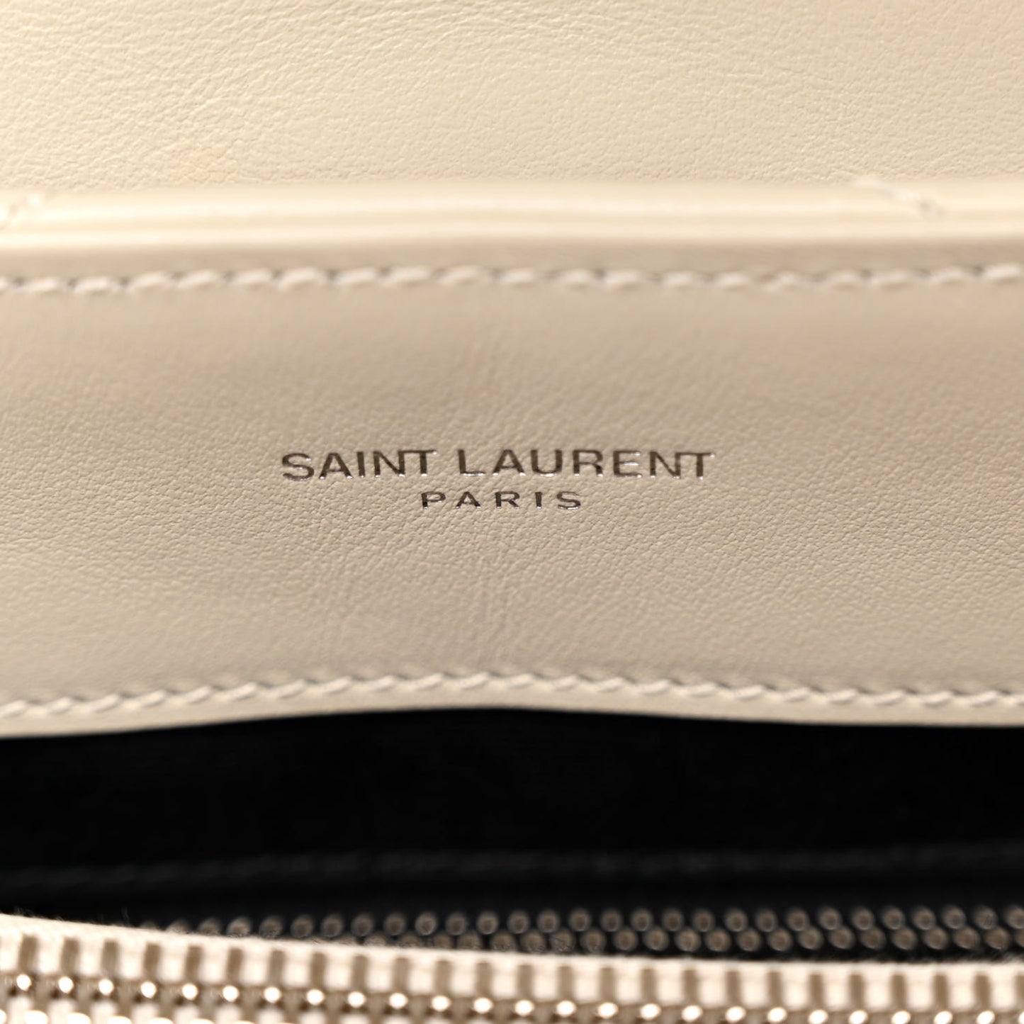 Calfskin Y Quilted Monogram Medium Loulou Chain Satchel Crema Soft