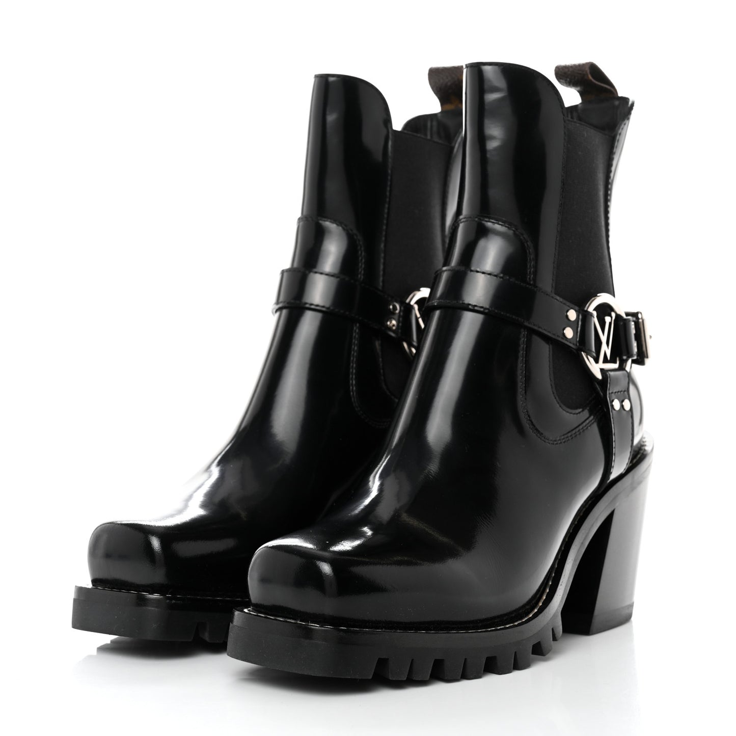 Patent Limitless Ankle Boots 37 Black