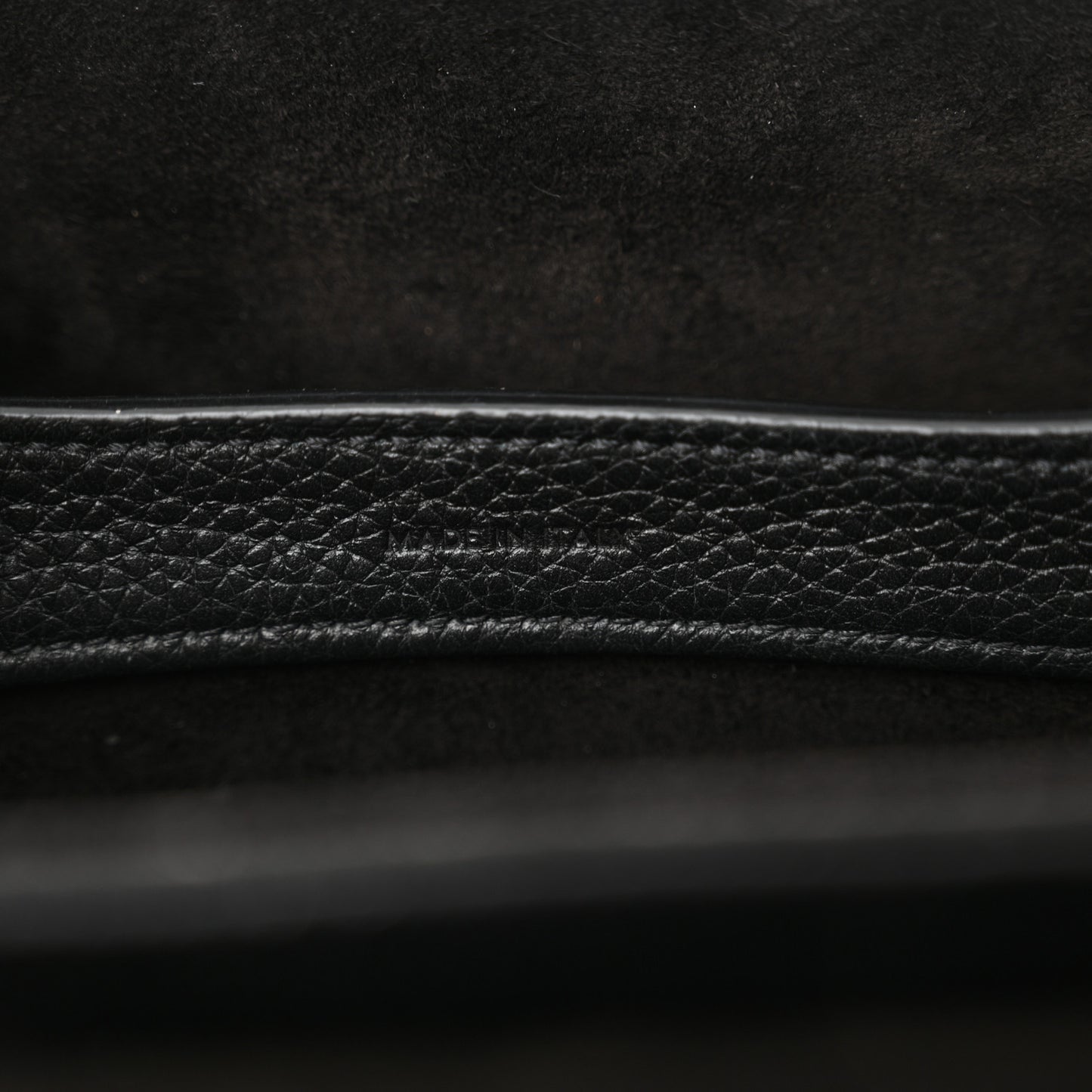 Grained Calfskin Teen Soft 16 Shoulder Bag Black