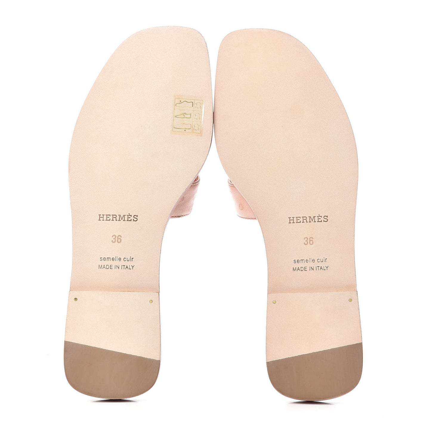Ostrich Oran Sandals 36 Rose Bubinga