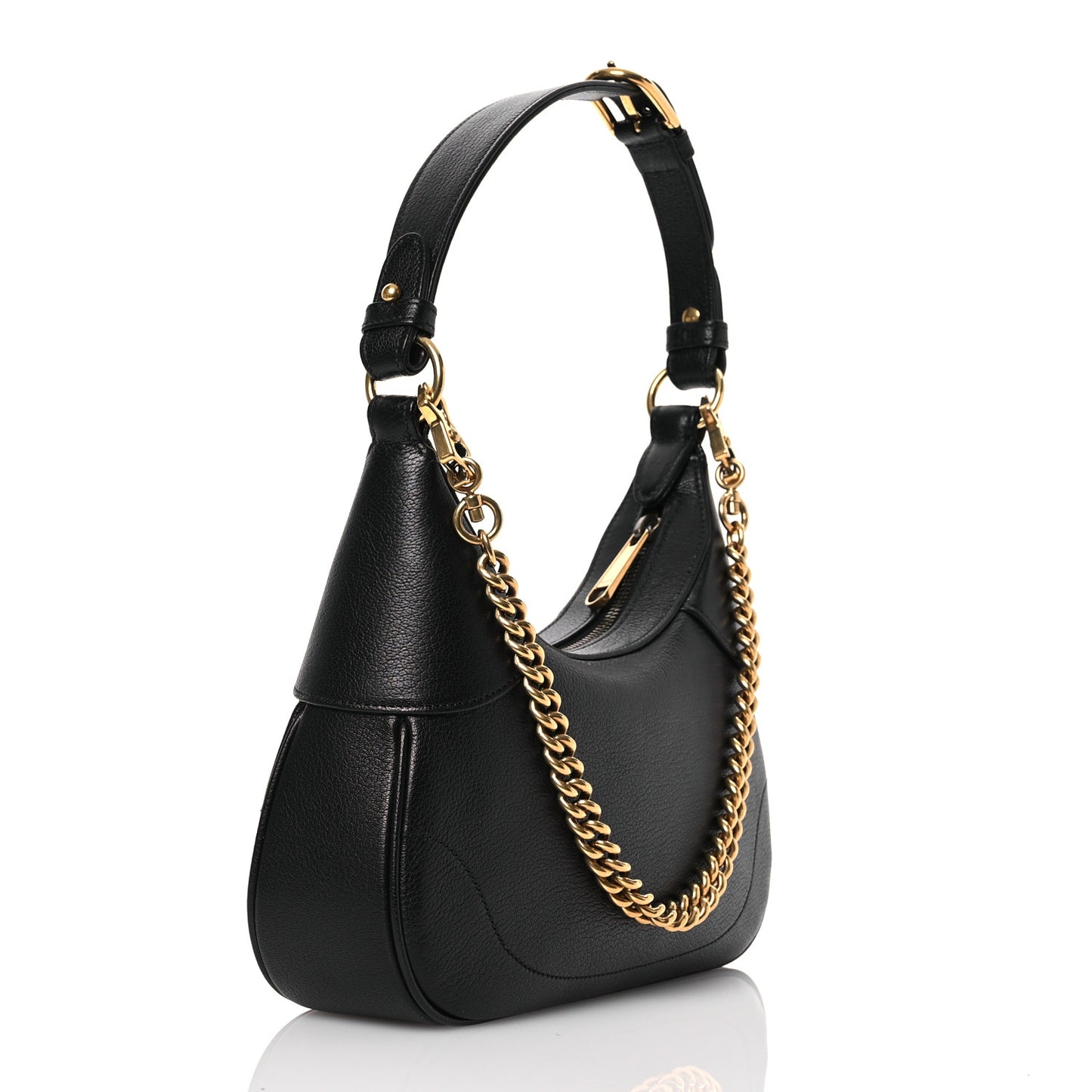Goatskin Small Aphrodite Shoulder Bag Black