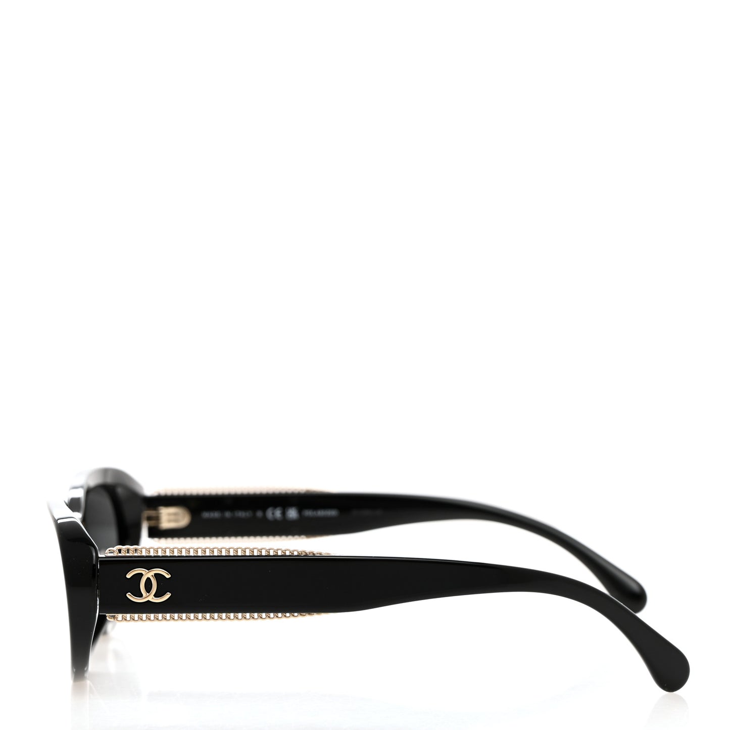 Acetate Oval Sunglasses 5515-A Black
