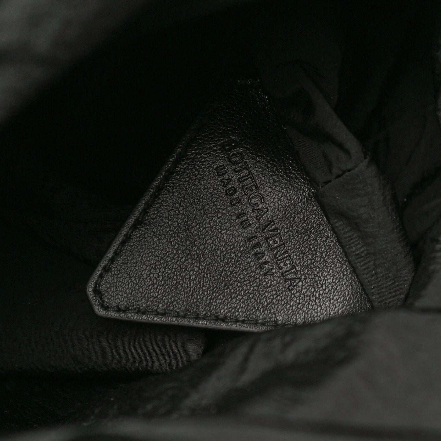 Lambskin Knit Small The Point Triangle Bag Black