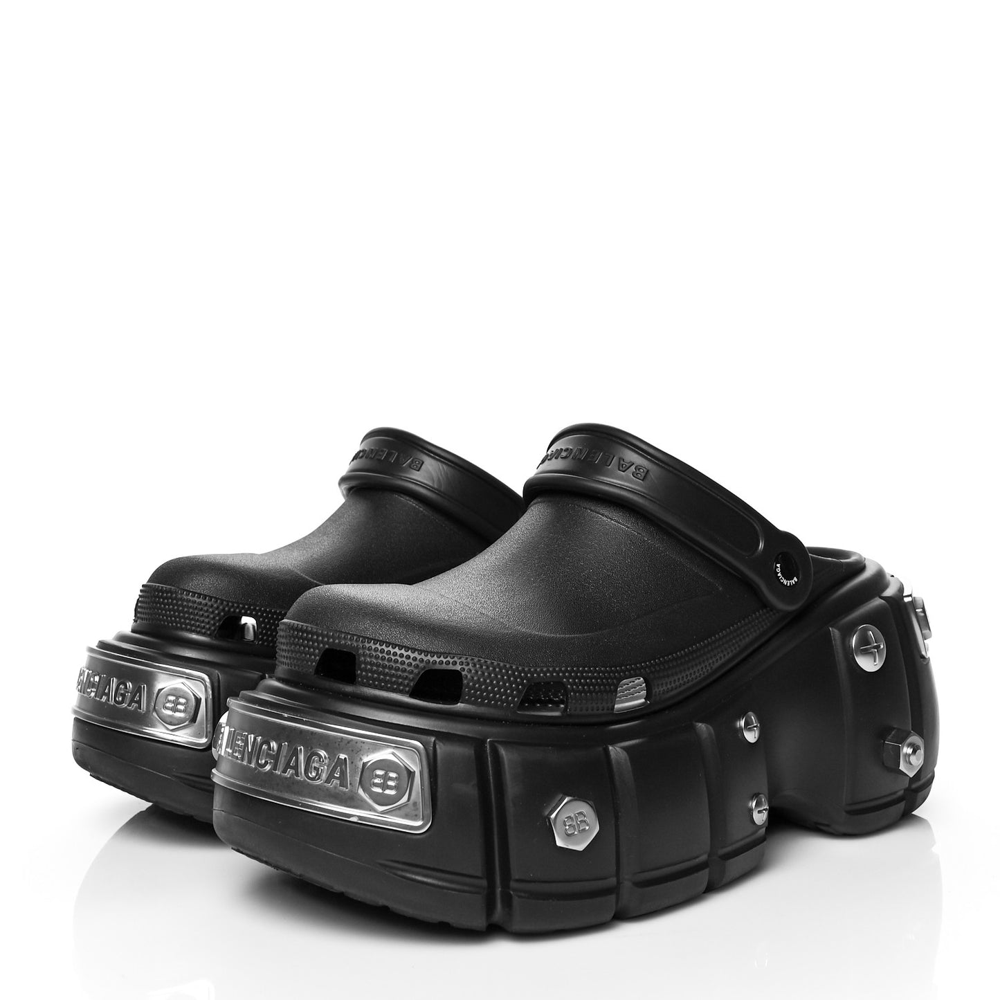 X CROCS Rubber Mens Hardcroc Platform Sandals 43 Black