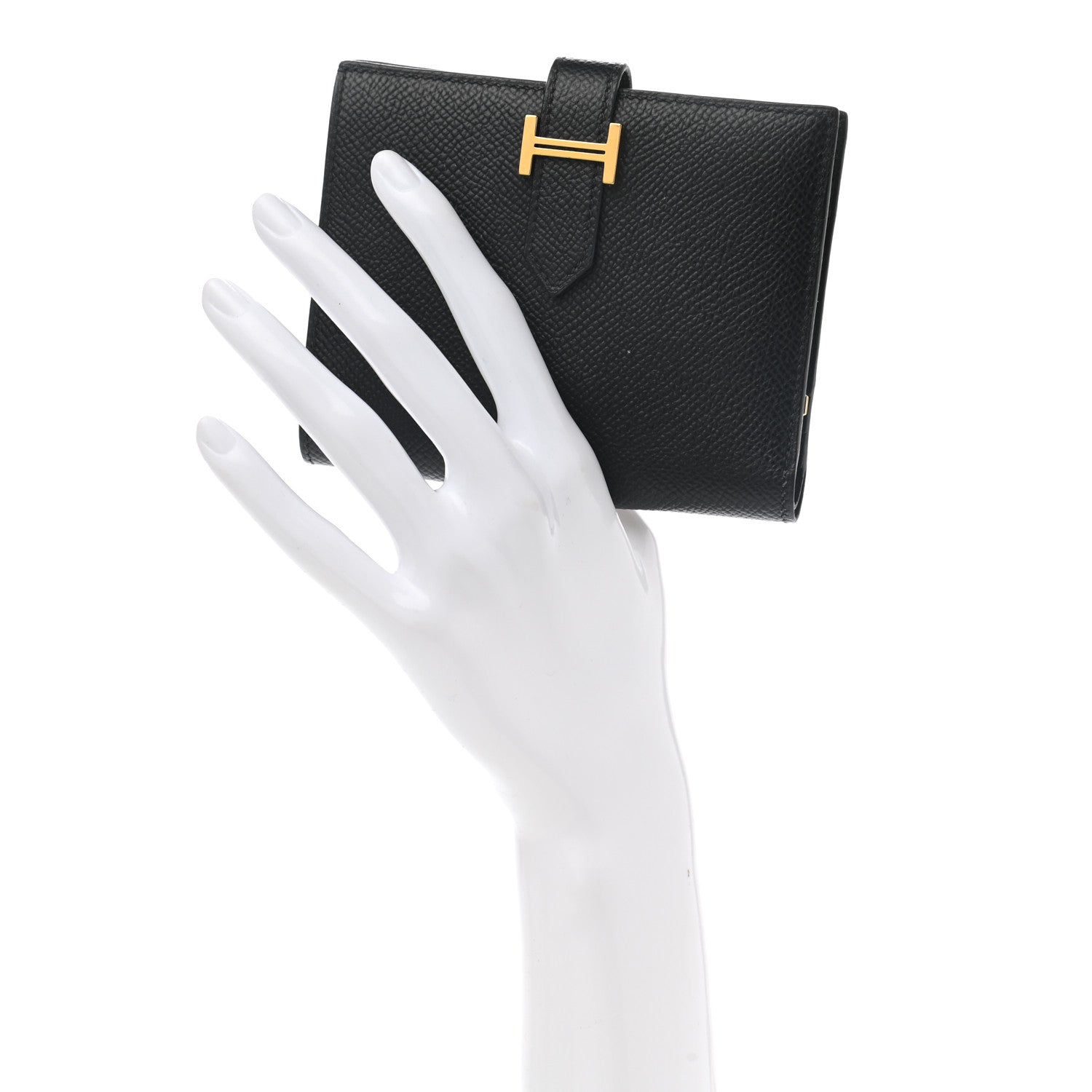 Hermes Epsom Bearn Compact Wallet Black 2 of 8