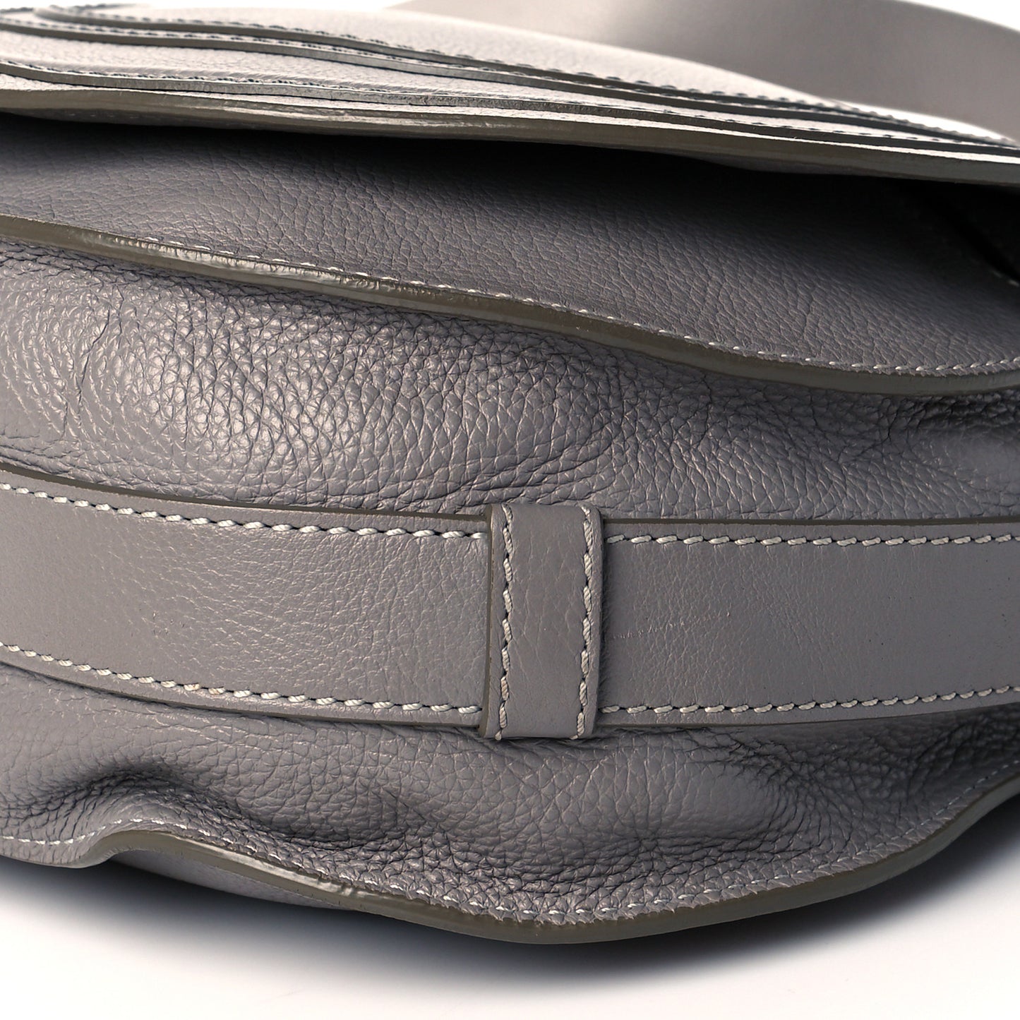 Calfskin Medium Marcie Round Crossbody Bag Cashmere Grey