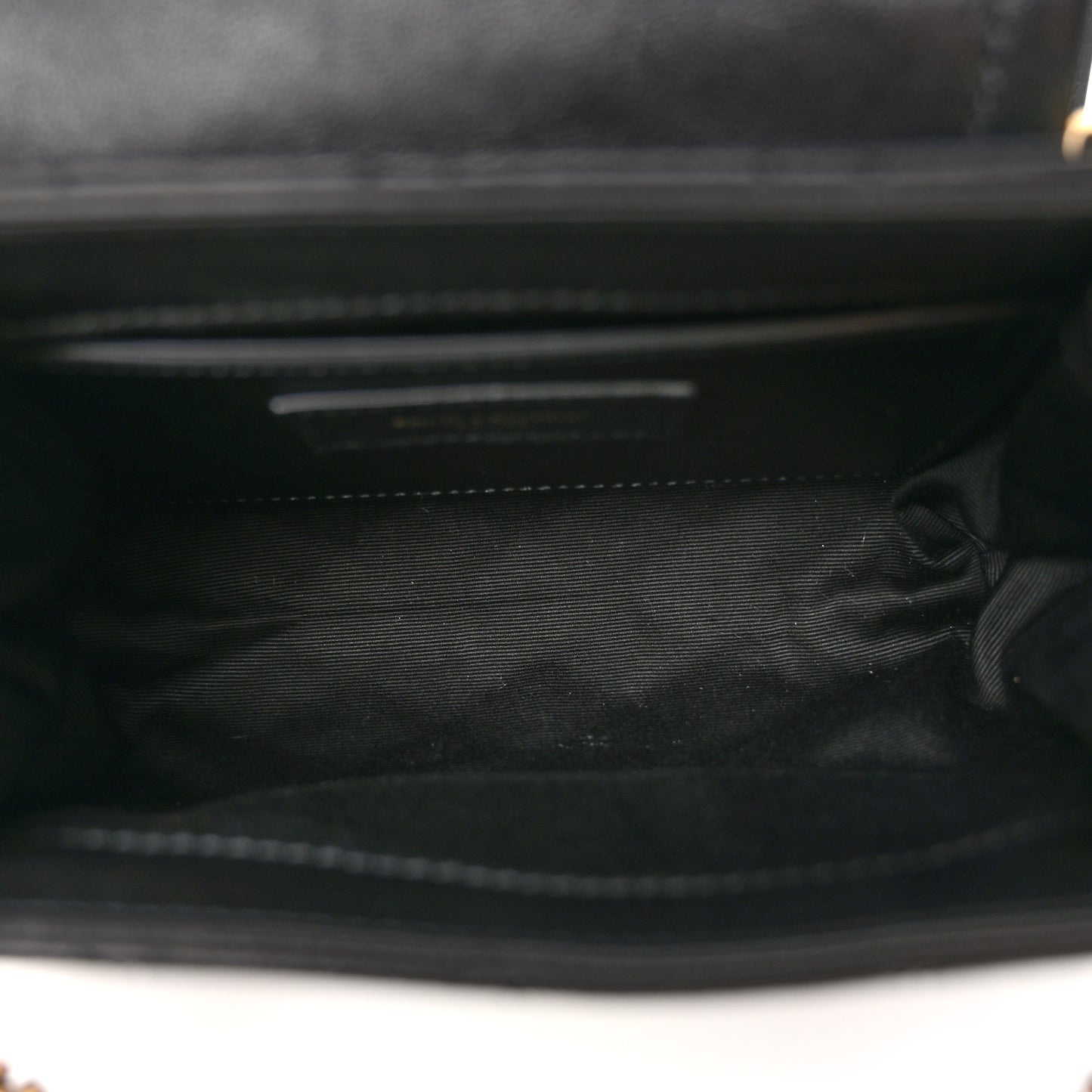 Lambskin Quilted Monogram Mini Nolita Black