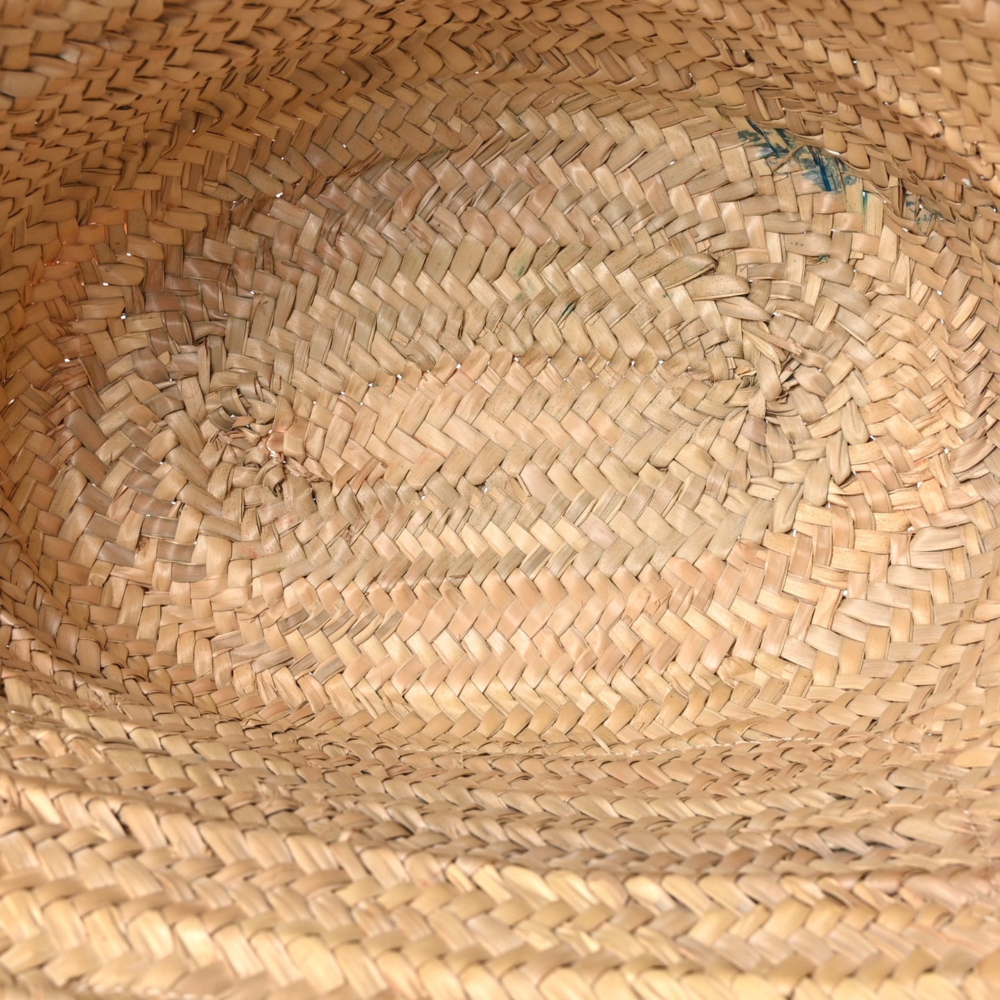 Raffia Small Grain Calfskin Medium Marcie Basket Tan