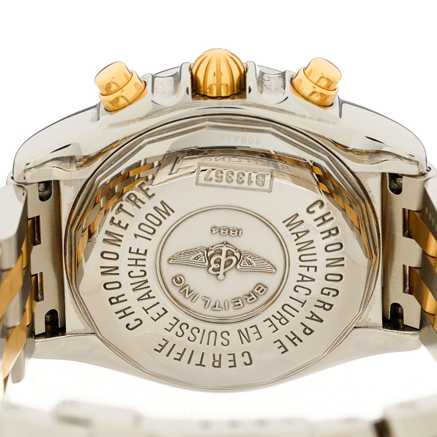 Breitling Stainless Steel 18K Yellow Gold Diamond 39mm Cockpit Chronograph Automatic Watch B13357 11 of 13