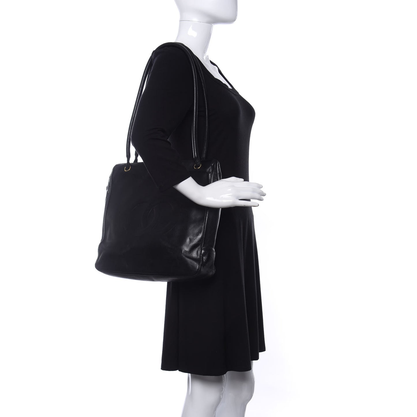 Lambskin CC Shoulder Bag Black