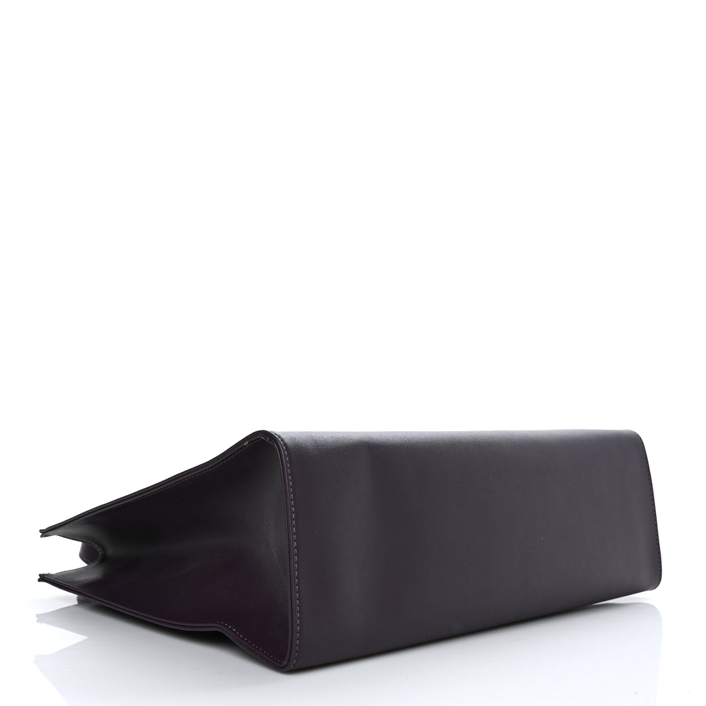 Vegan Leather Medium Shopping Bag Eggplant