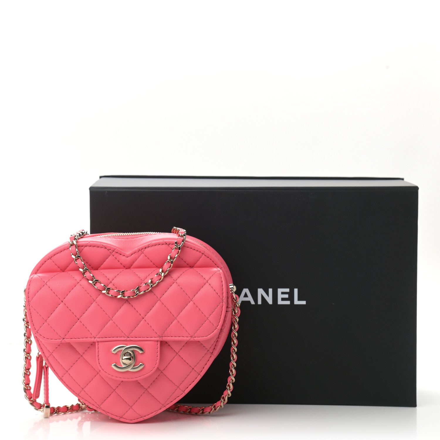 Chanel Lambskin Quilted CC In Love Heart Bag Pink 12 of 12