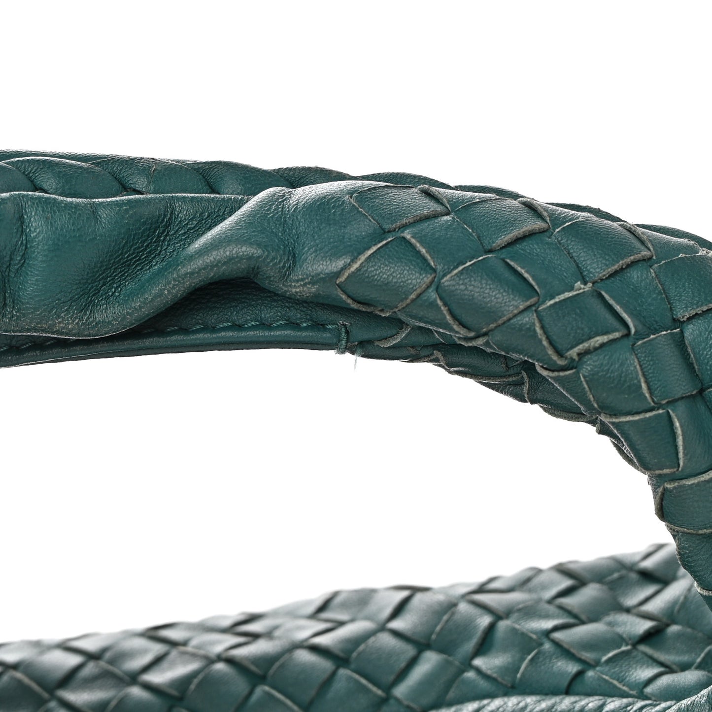 Nappa Intrecciato Large Veneta Hobo Teal
