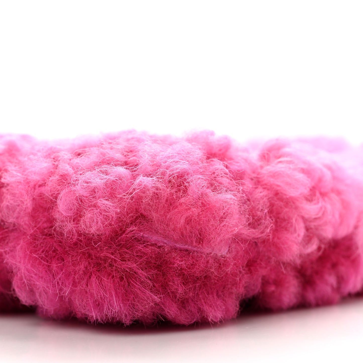 Shearling Sheepskin Large Chanel 19 Cosmetic Case Pink
