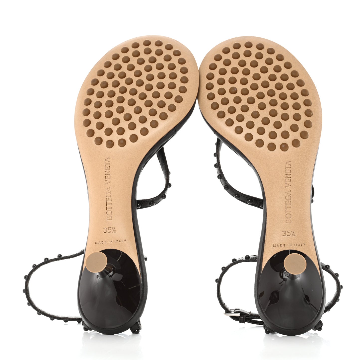 Lambskin Lagoon Bubble 55mm Sandals 35.5 Fondant