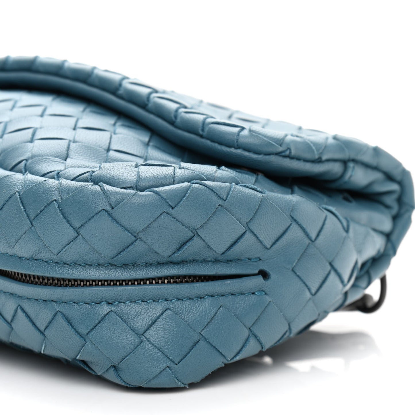 Nappa Intrecciato Small Chain Crossbody Denim