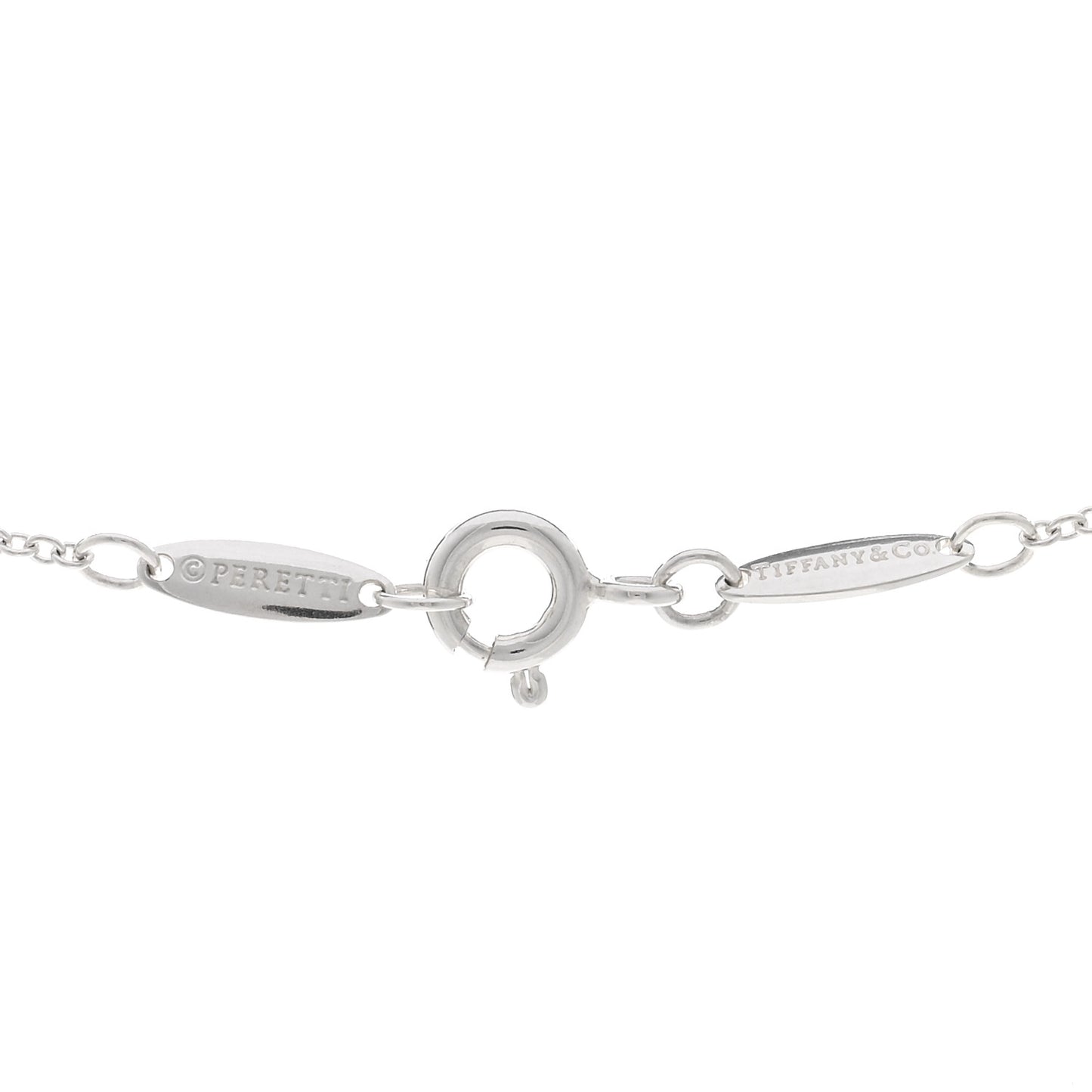 Sterling Silver Elsa Peretti Two Carat Faceted Pendant Necklace
