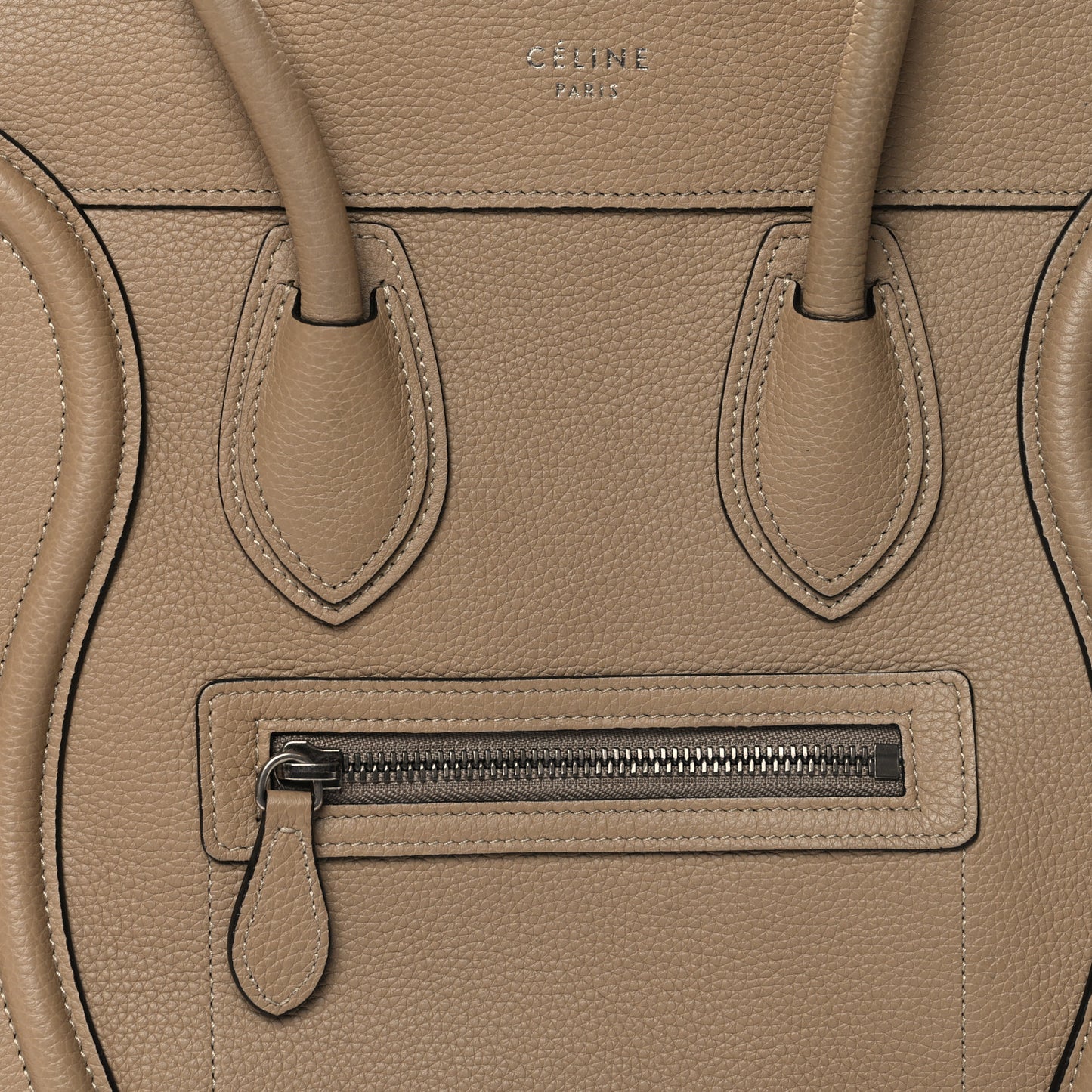Drummed Calfskin Micro Luggage Dune