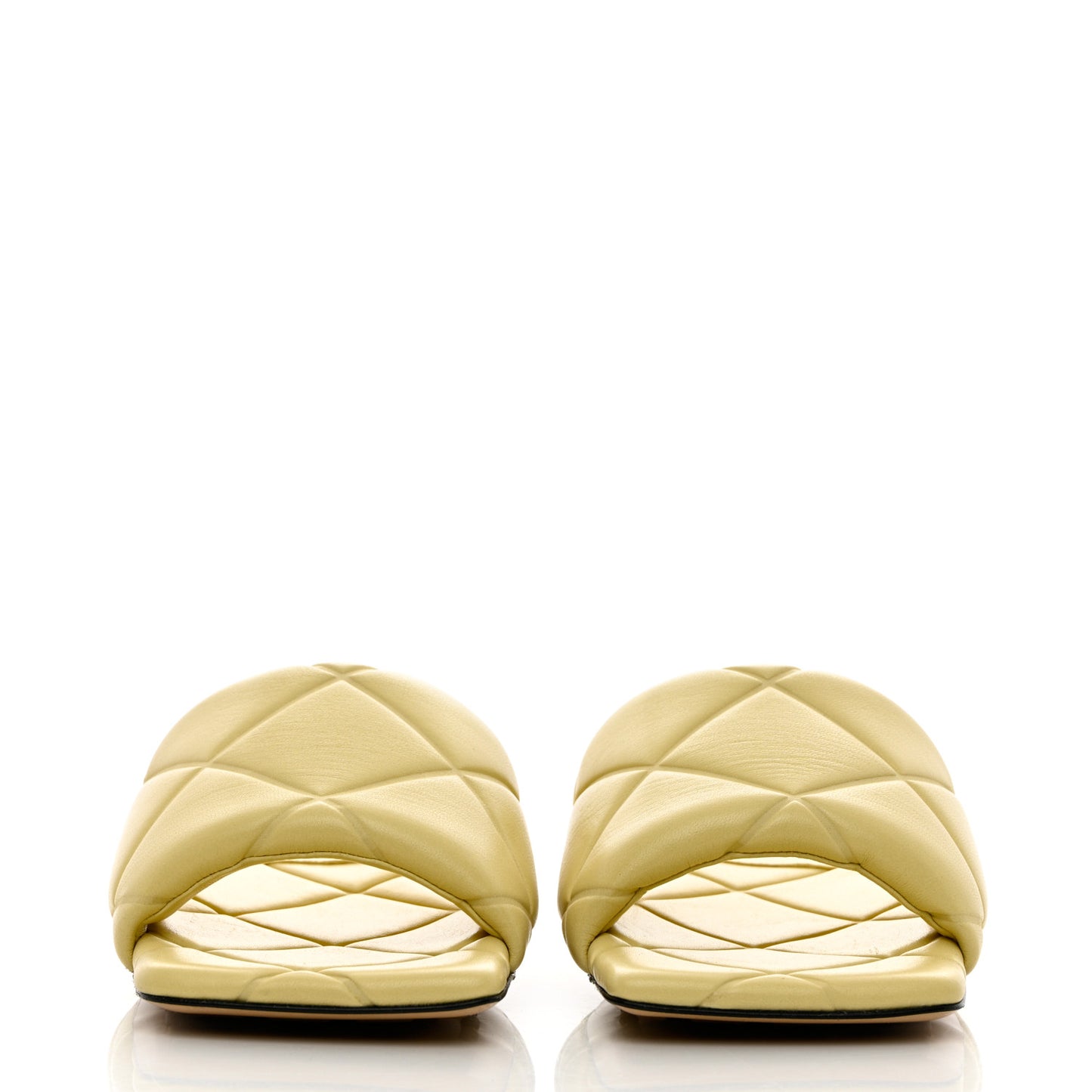 Nappa Quilted Rubber Lido Flat Sandals 39 Moon Beam