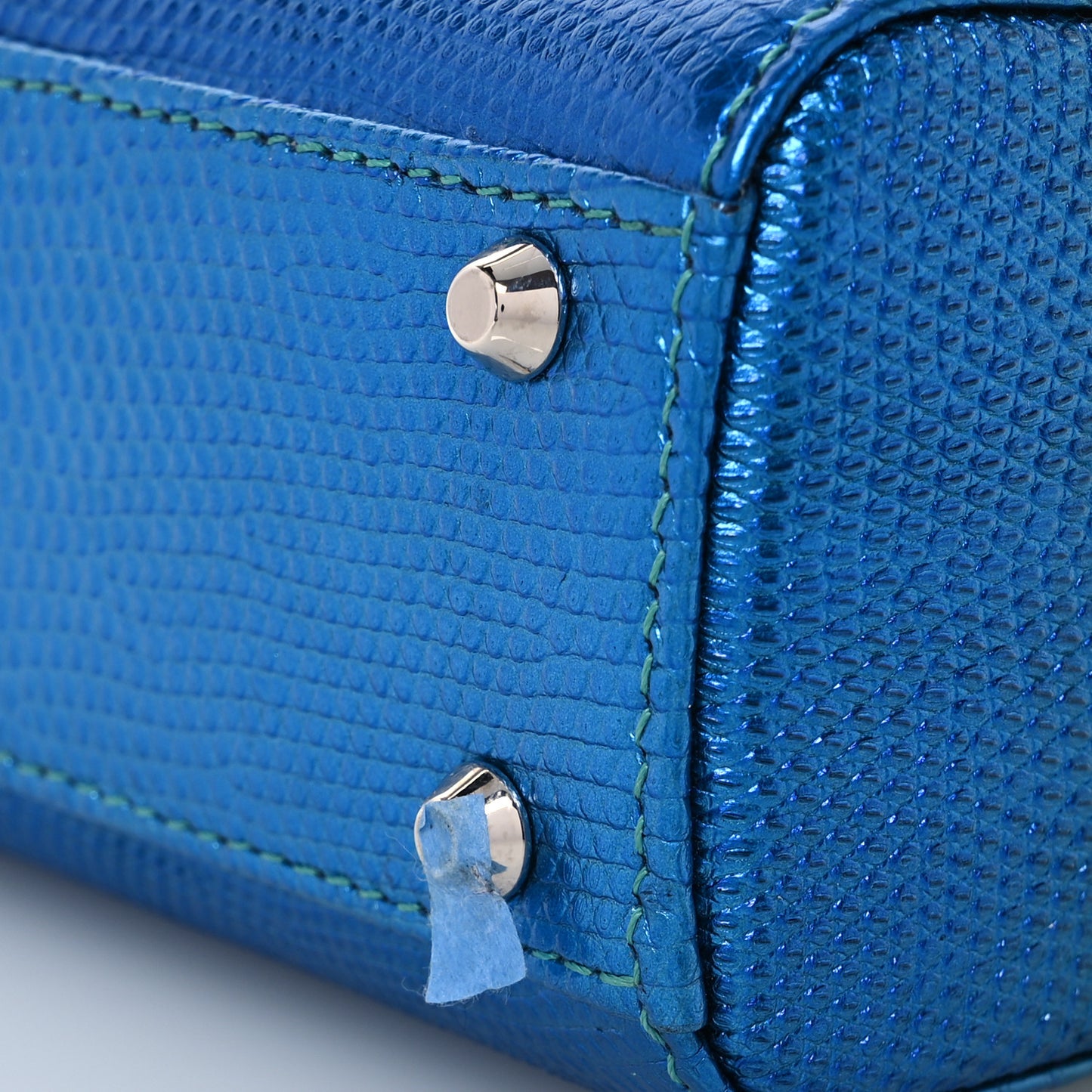 Lizard Gradient Mini Lady Dior Blue