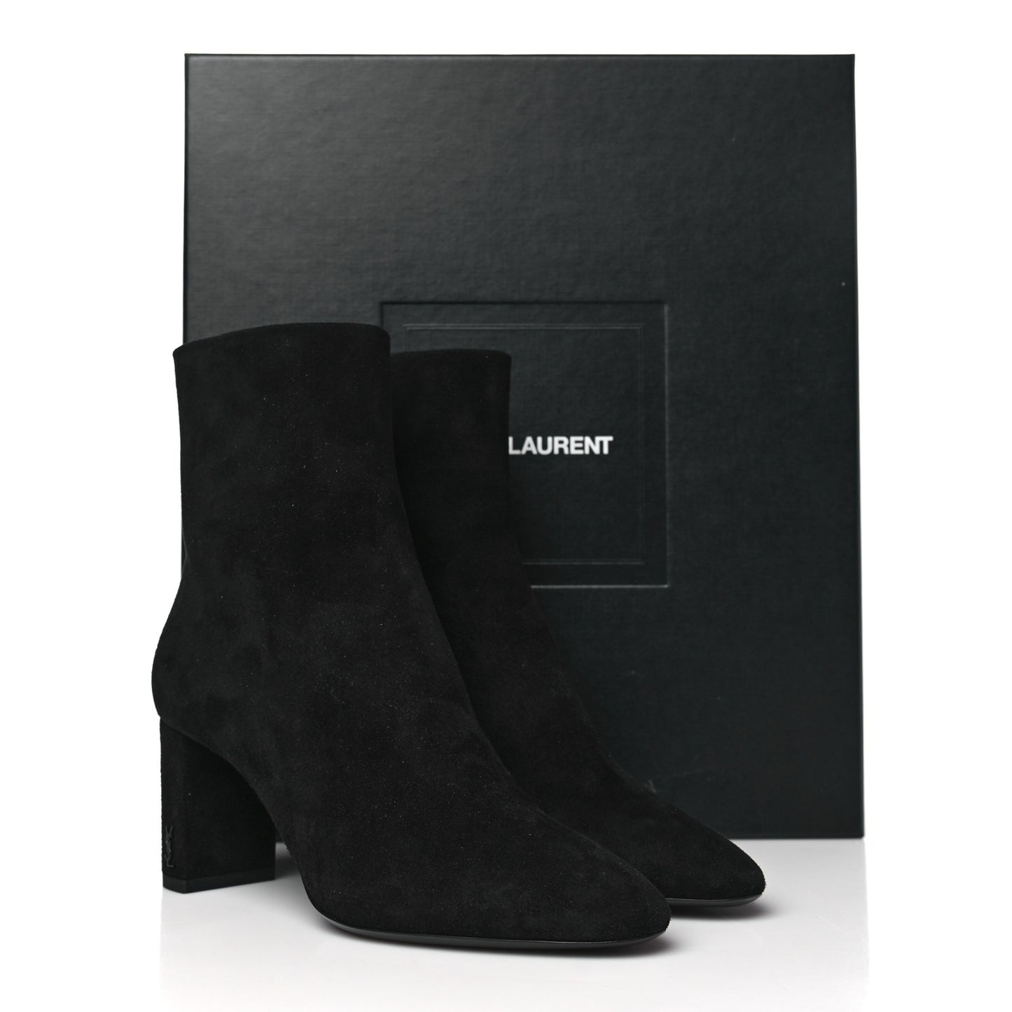 Suede Loulou Ankle Zip Boot 36 Black