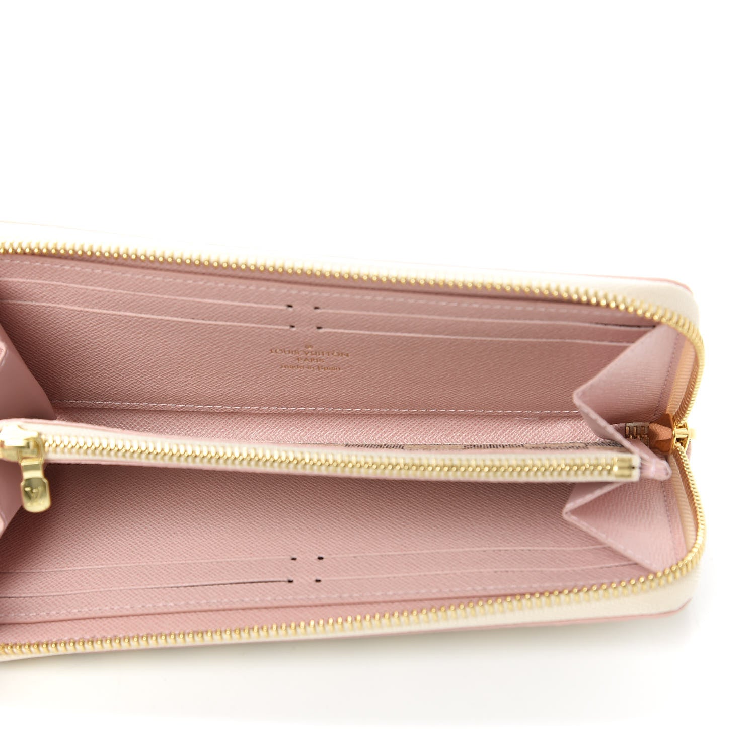 Louis Vuitton Damier Azur Studded Clemence Wallet Rose Ballerine 5 of 10