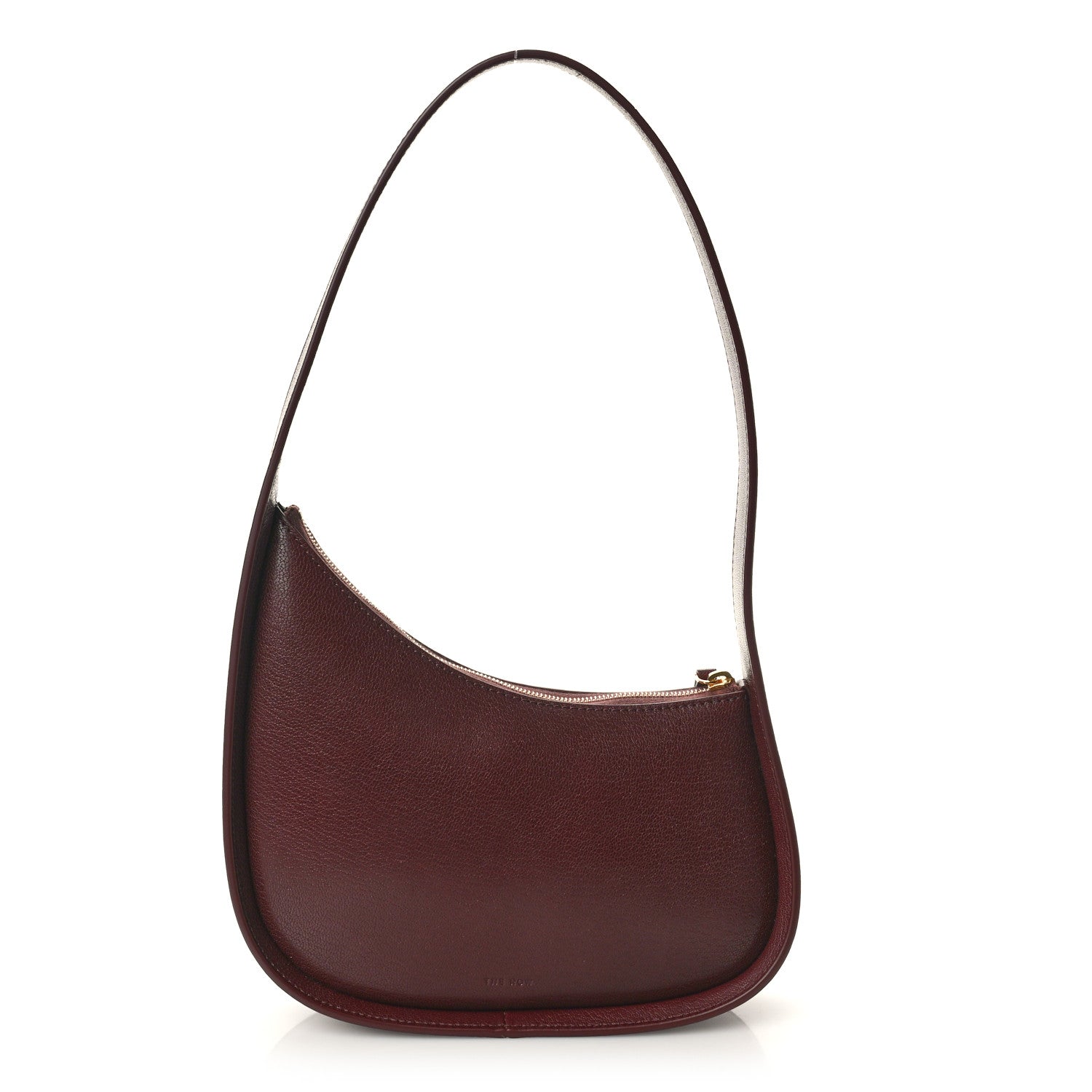 The Row Grained Calfskin Half Moon Shoulder Bag Raisin 1 of 9