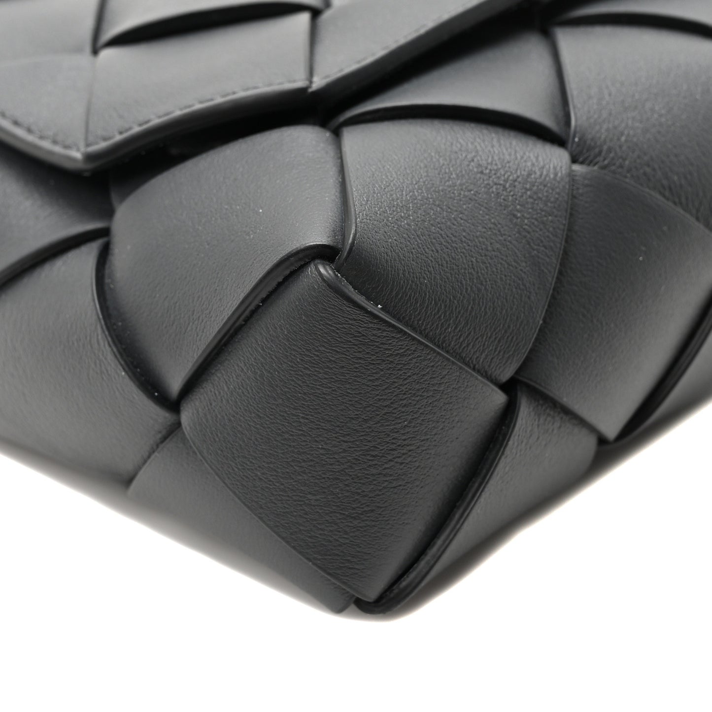 Calfskin Intreccio Diago Crossbody Bag Ardoise