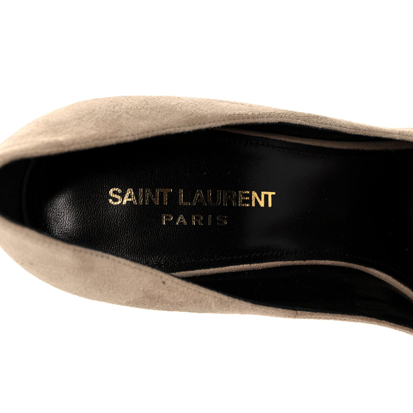 Suede Calfskin Zoe 105 Pumps 39.5 Beige Black