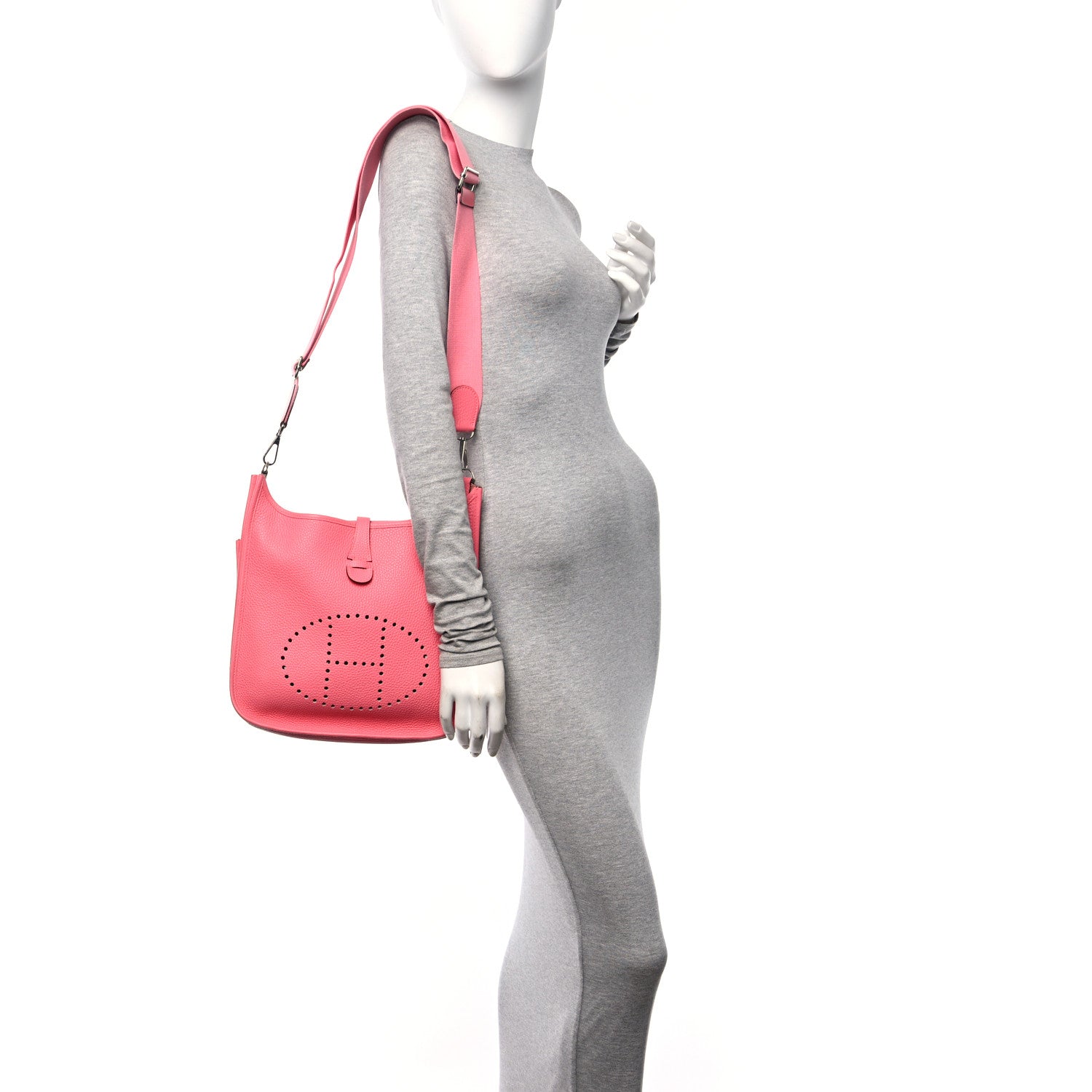 Hermes Taurillon Clemence Evelyne III PM Rose Azalee 2 of 18