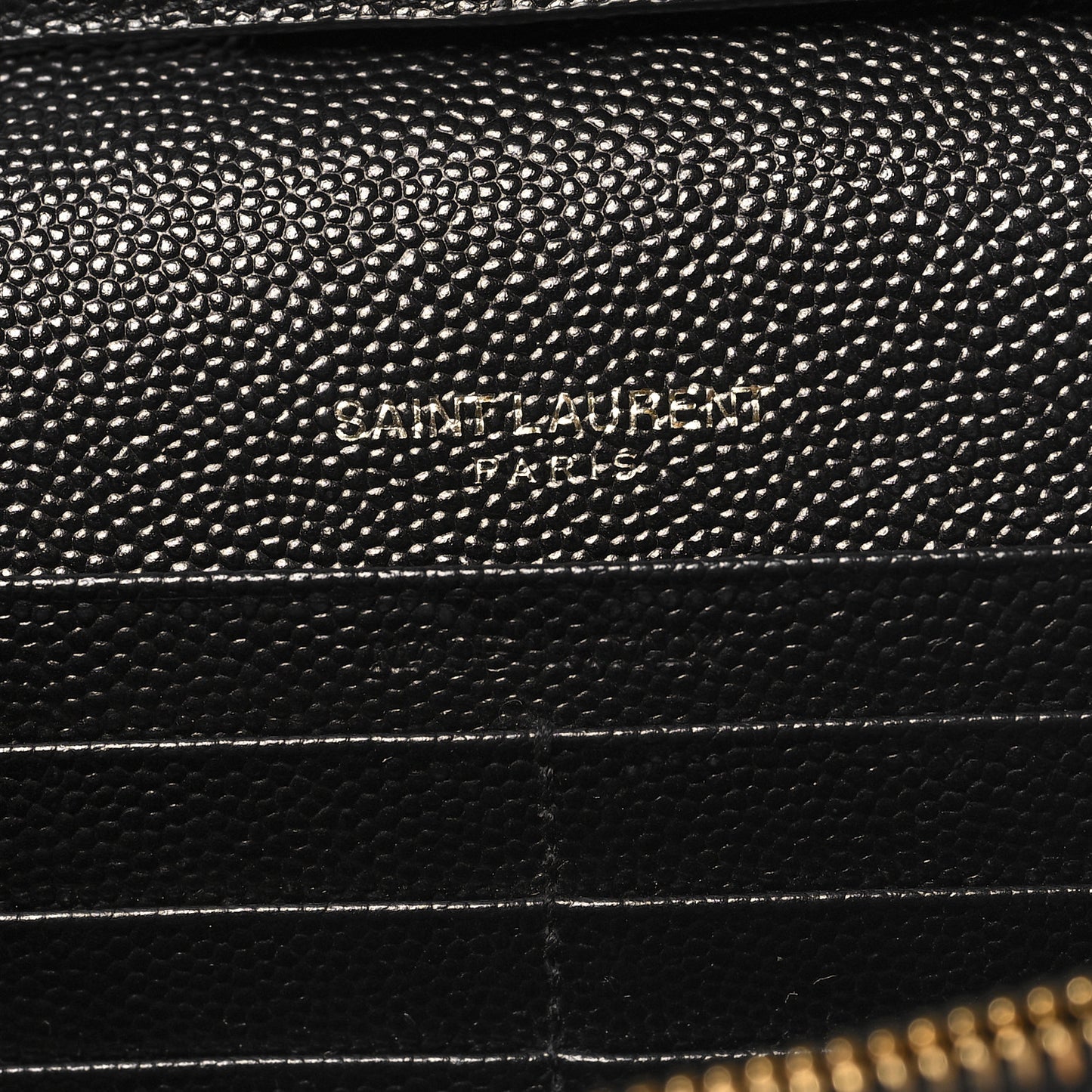 Grain De Poudre Matelasse Chevron Monogram Chain Wallet Black