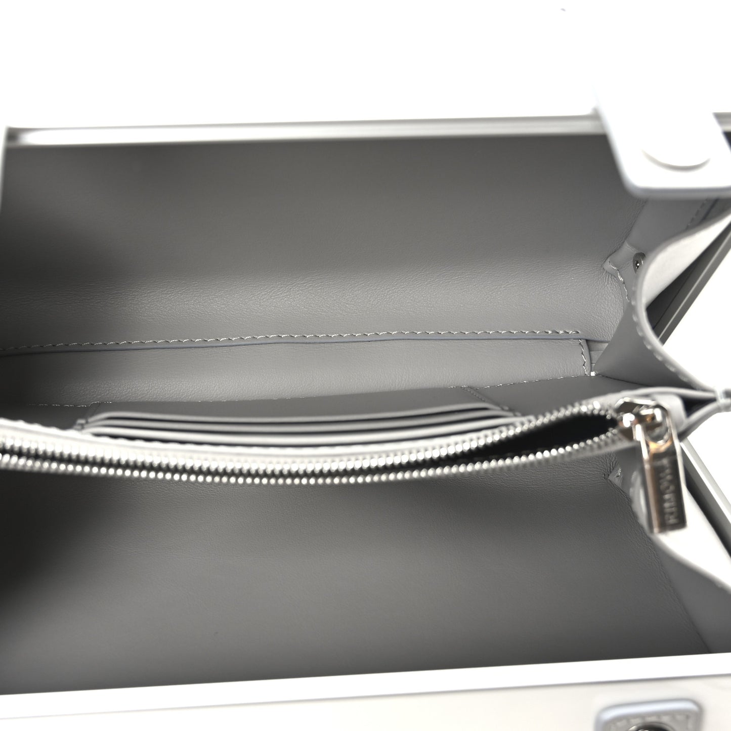 Gloss Polycarbonate Personal Cross-Body Bag White Grey