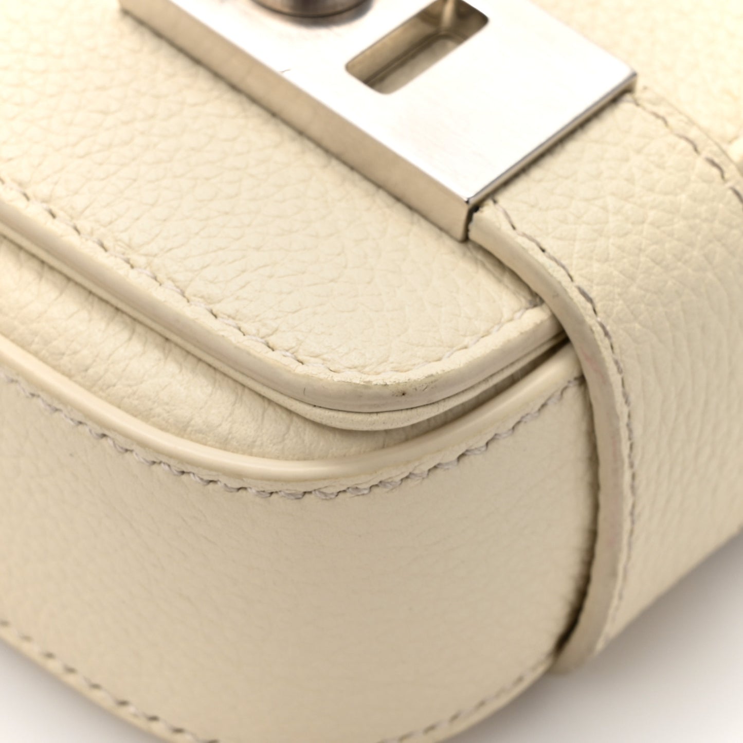Calfskin Gancini Twins Crossbody Bag White