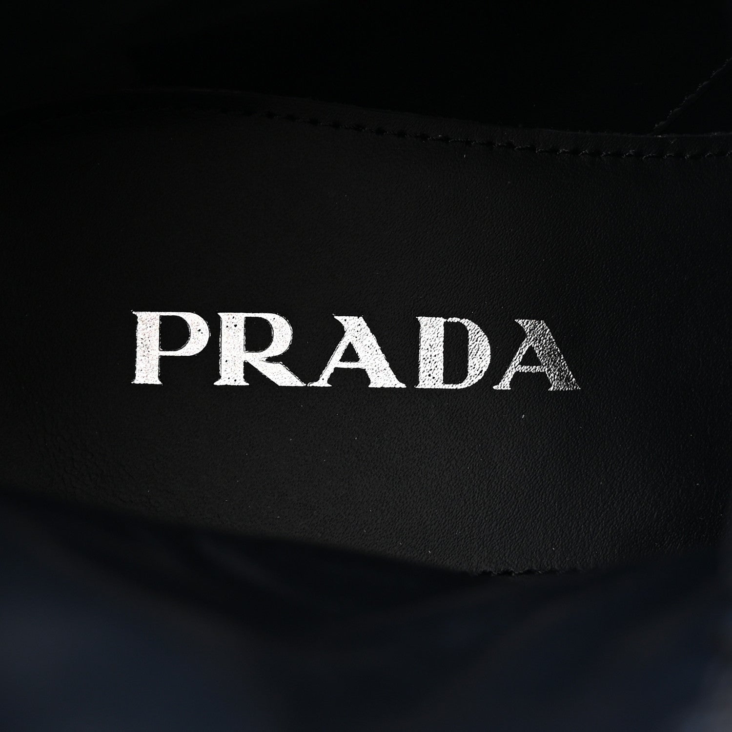 Prada Spazzolato Re-Nylon Metal Triangle Logo Womens 50mm Combat Boots 37 Blue 8 of 15
