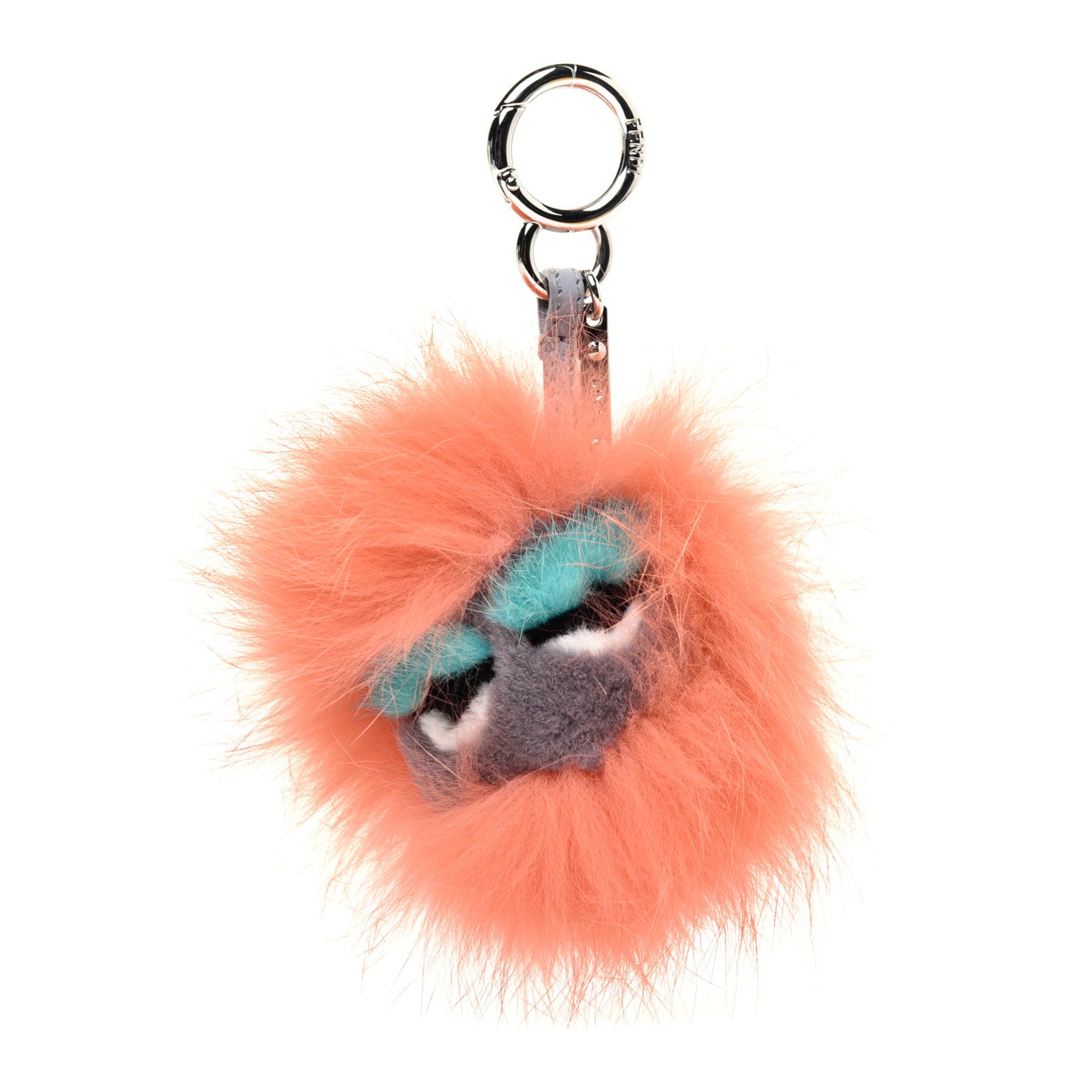Fox Mink Rabbit Fur Vitello Dolce Mini Monster Bag Bug Charm Flamingo Multicolor