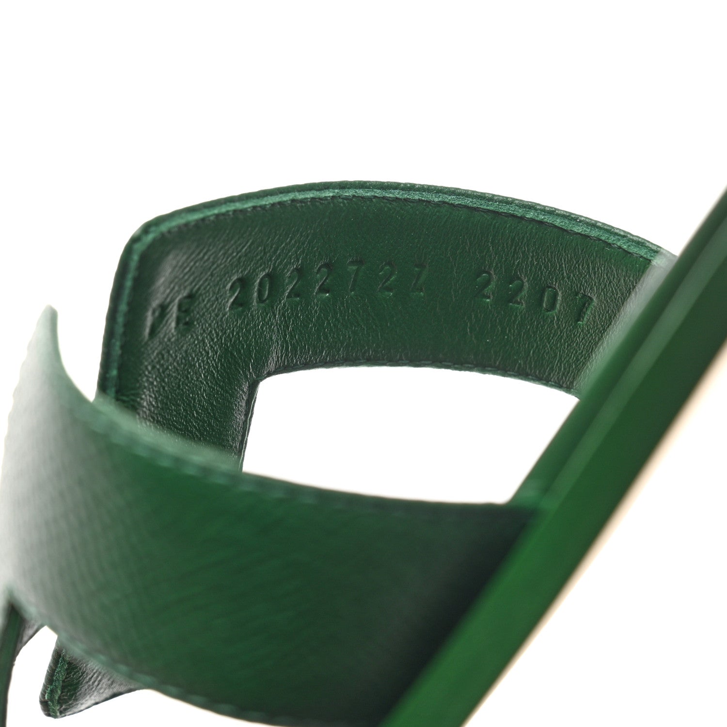 Hermes Epsom Oran Sandals 37 Vert Cactus 7 of 9