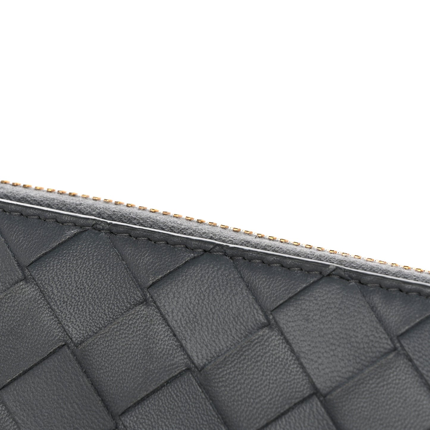 Nappa Intrecciato Zip Around Wallet Concrete