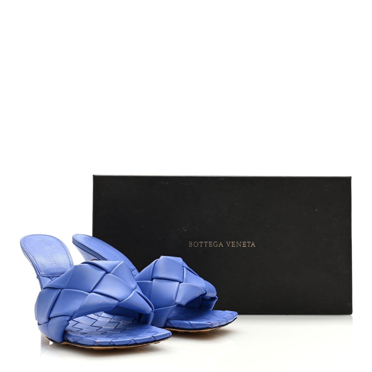 Bottega Veneta Nappa Maxi Intrecciato Lido Mule Sandals 39 Lagoon Indigo 8 of 8
