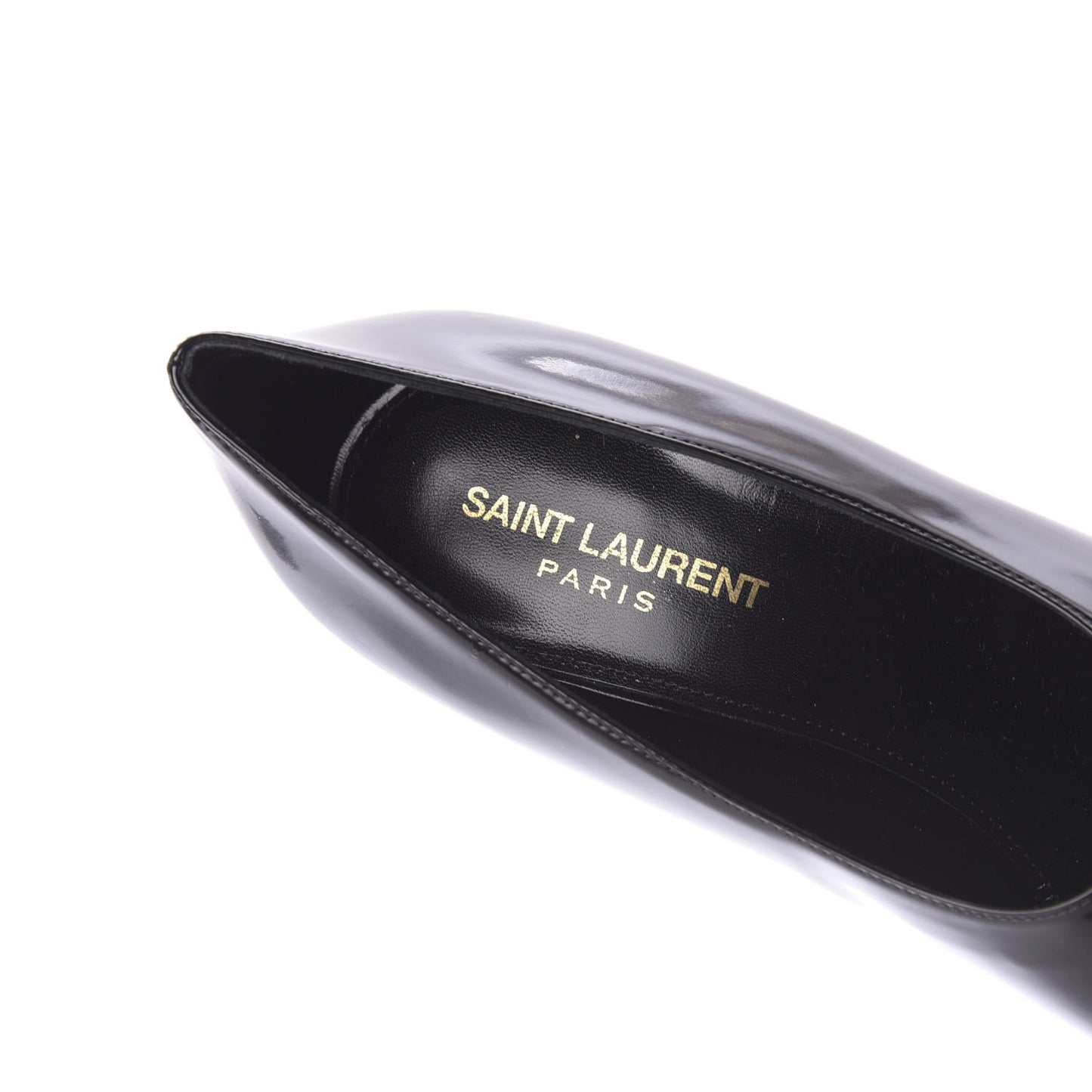 Patent Calfskin Teddy High Vamp 105 Pumps 39.5 Black