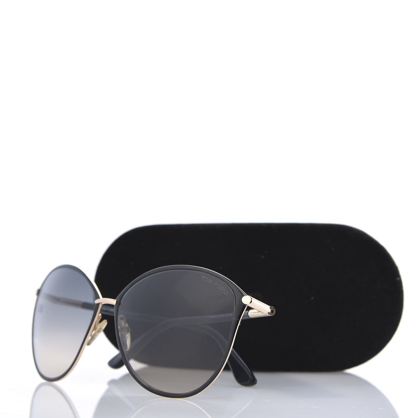 Acetate Penelope Vintage Round Sunglasses TF320 Black