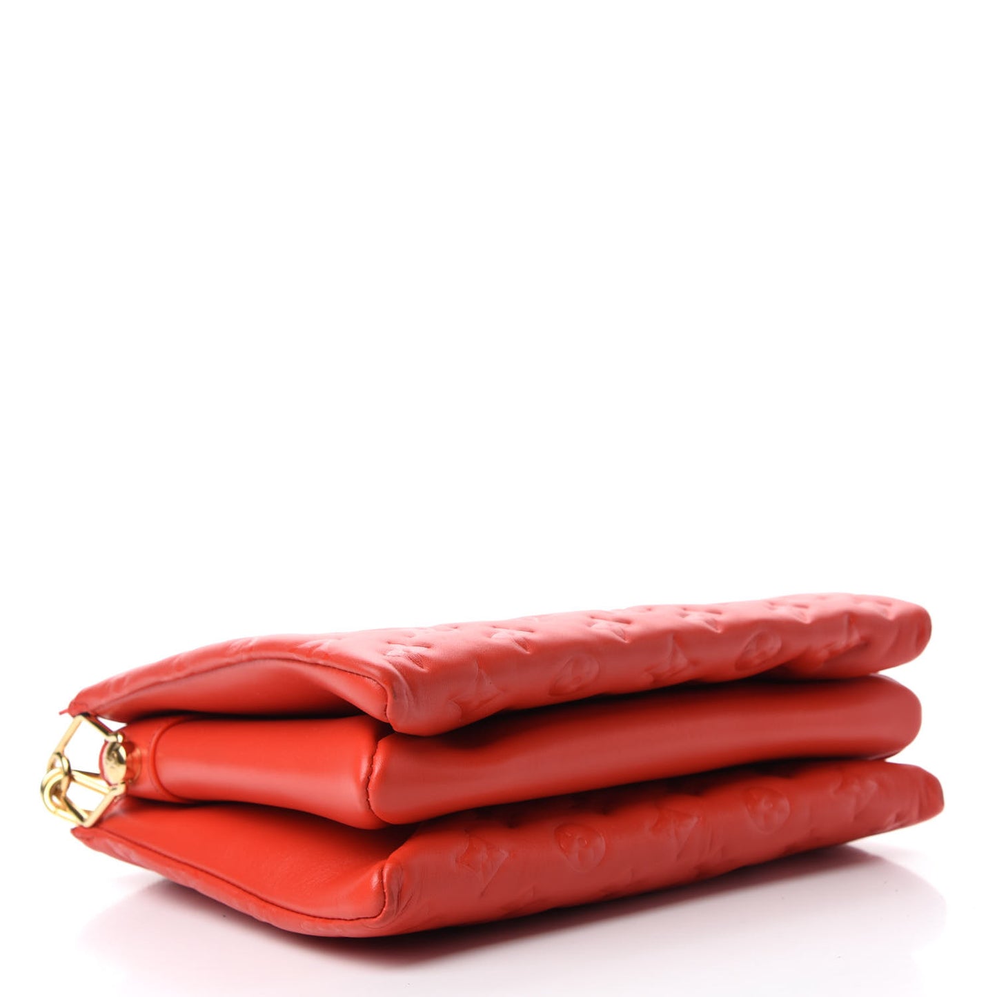 Lambskin Embossed Monogram Coussin PM Red