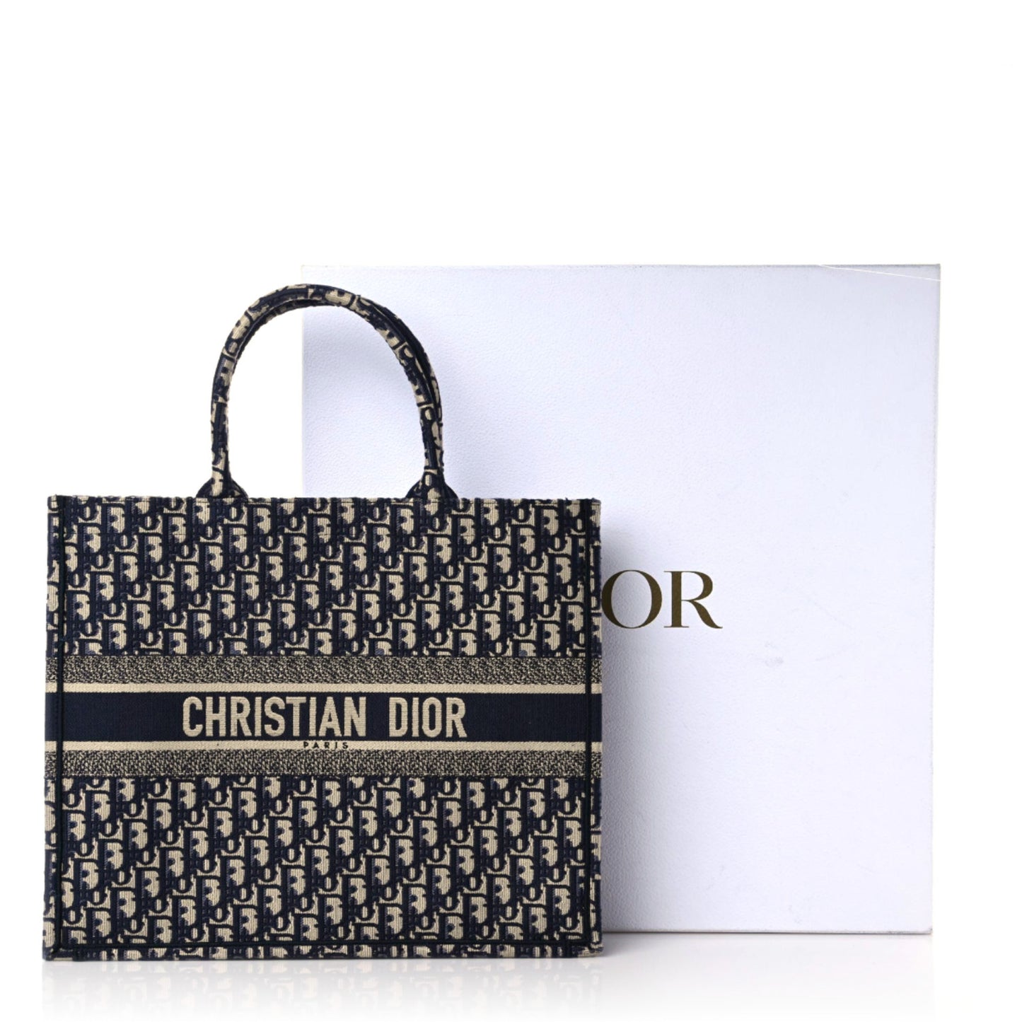 Oblique Book Tote Blue Multicolor