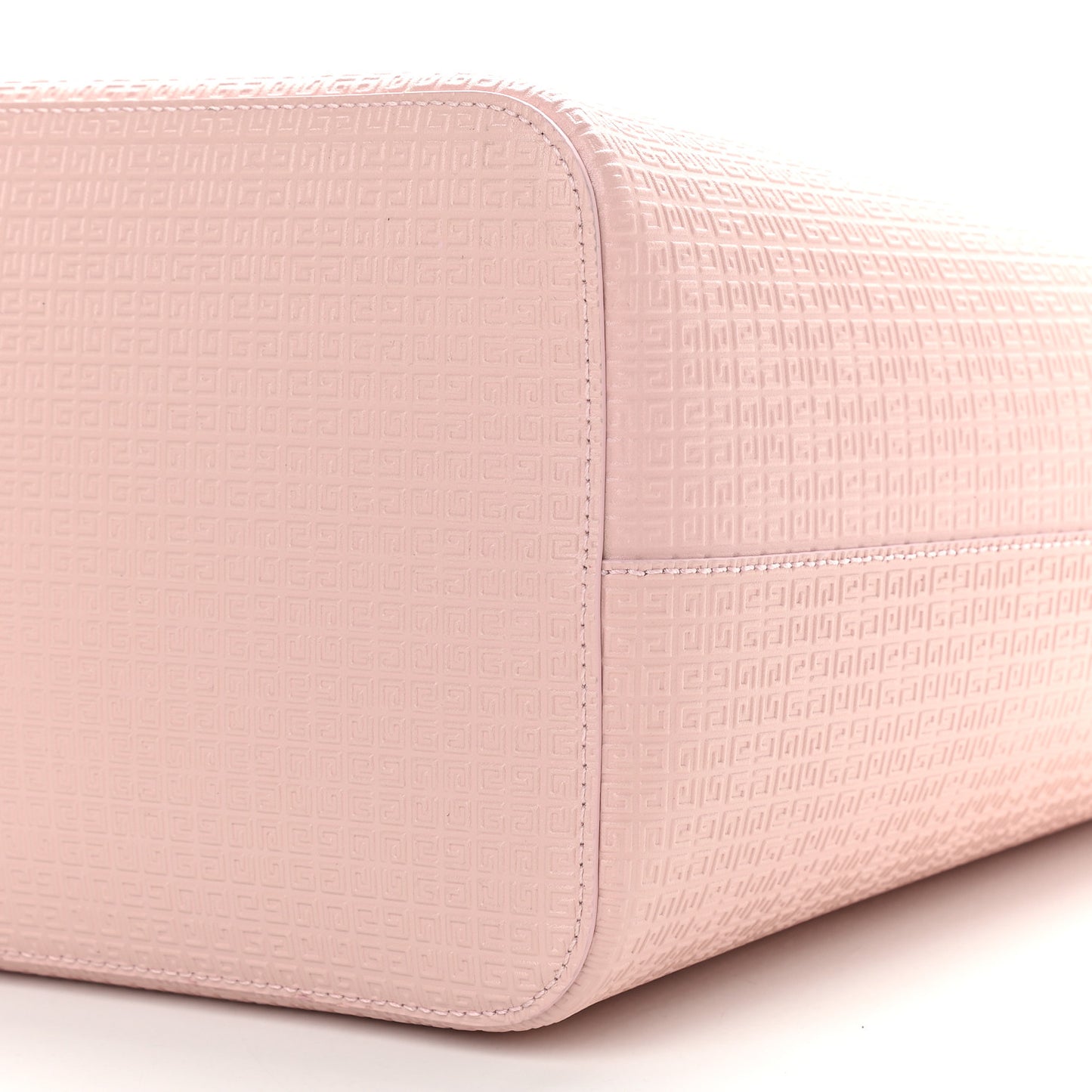 Calfskin Logo Embossed Wing Shopper Tote Blush Pink