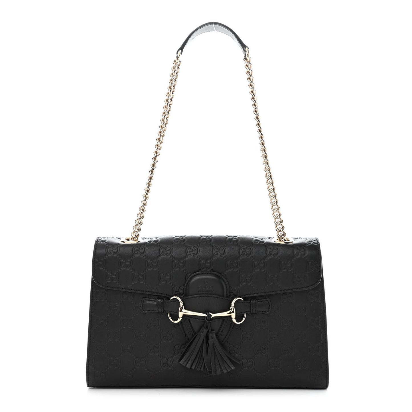 Guccissima Medium Emily Chain Shoulder Bag Black
