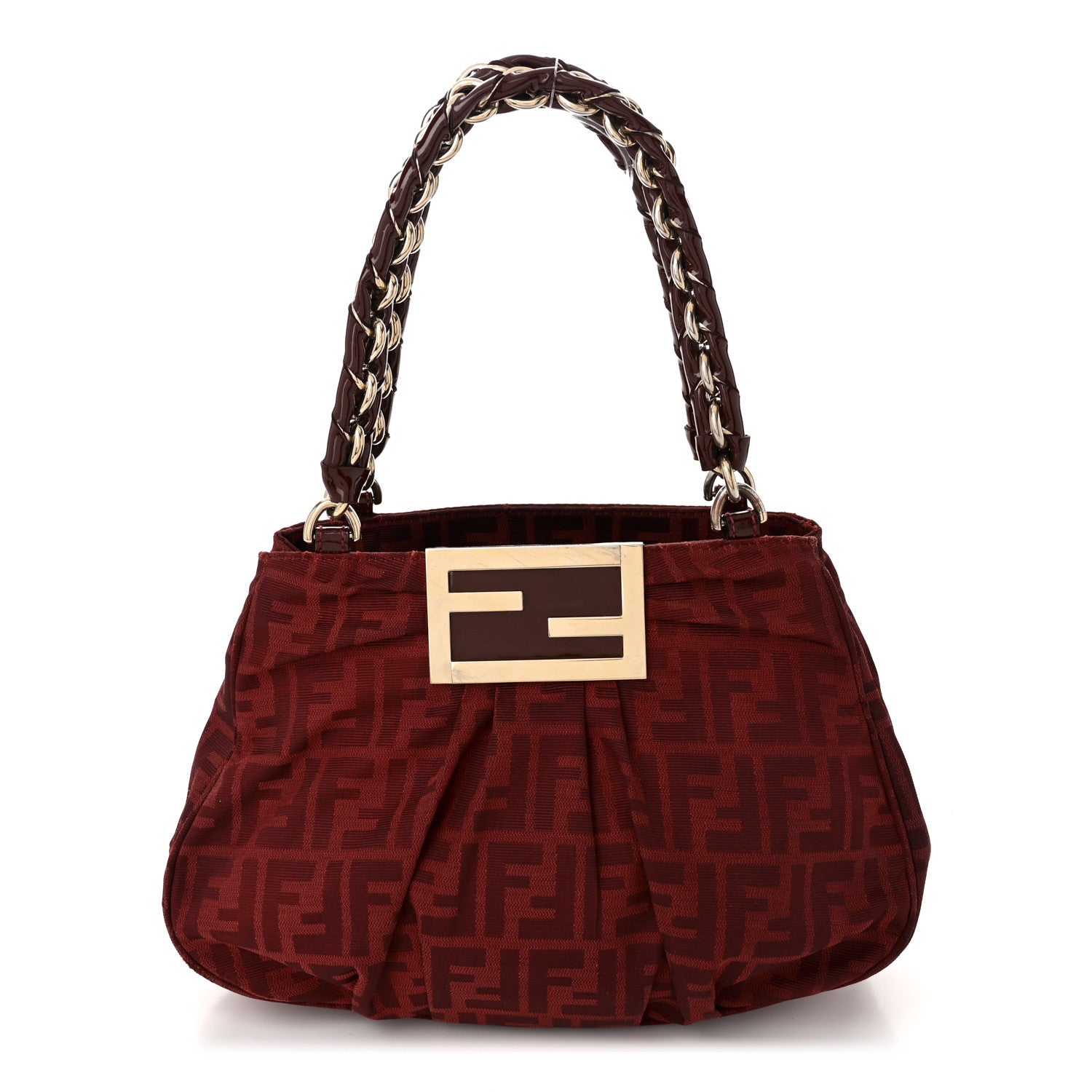 Fendi Zucca Small Mia Tote Red 1652837 – FASHIONPHILE