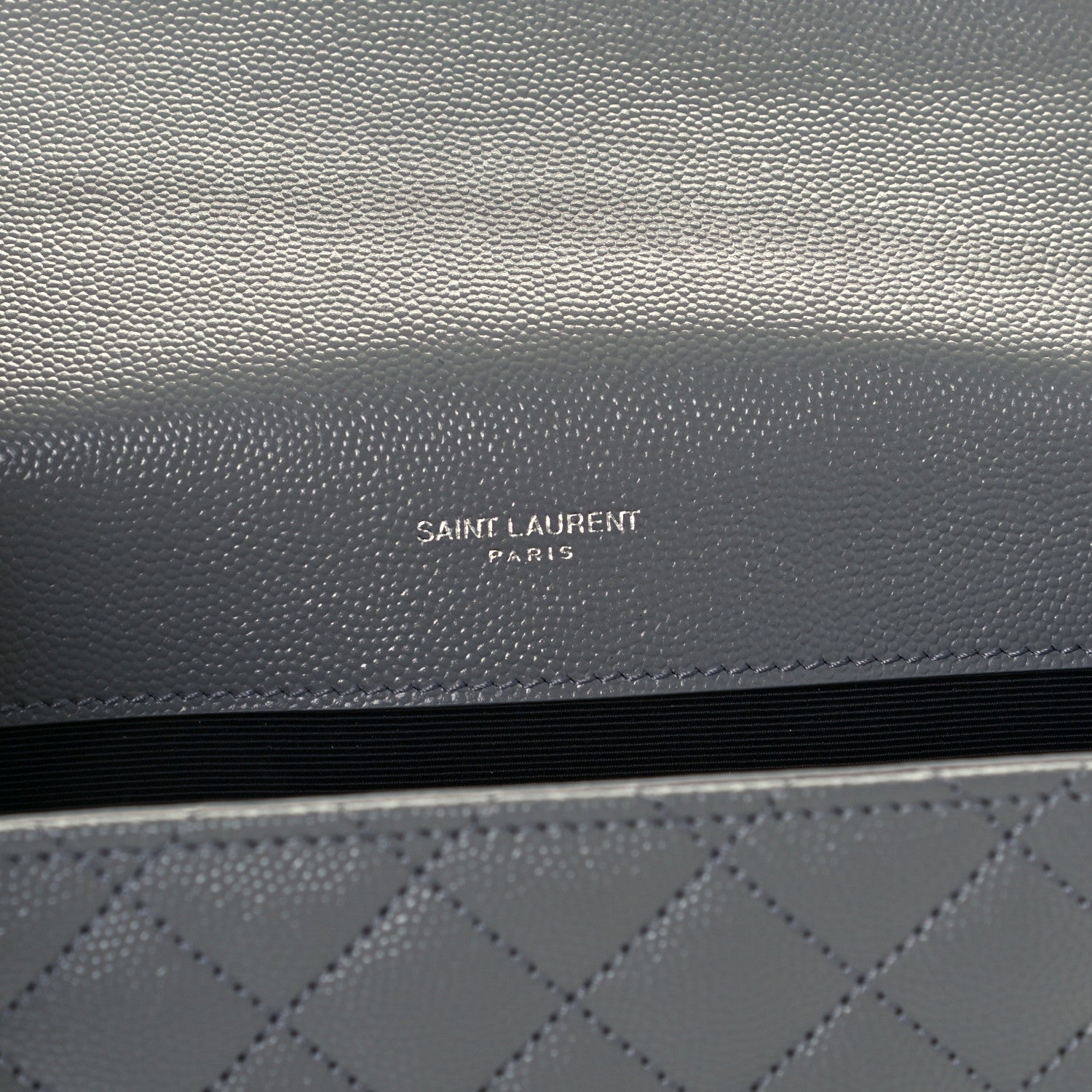 Saint Laurent Grain De Poudre Textured Mixed Matelasse Medium Triquilt Monogram Satchel New Stone 6 of 11